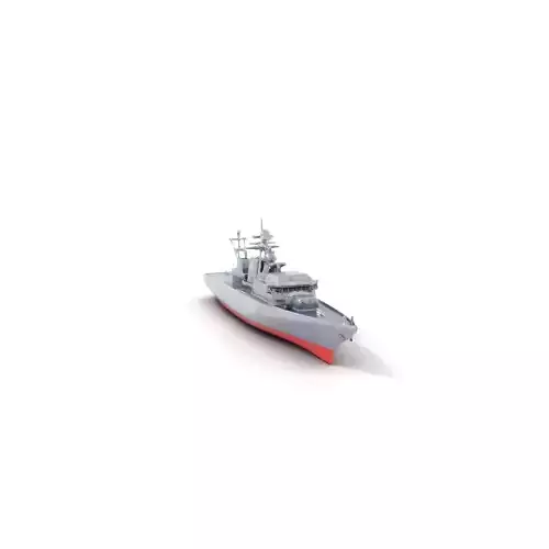 Modern Naval Destroyer model pack Low-poly 3D model