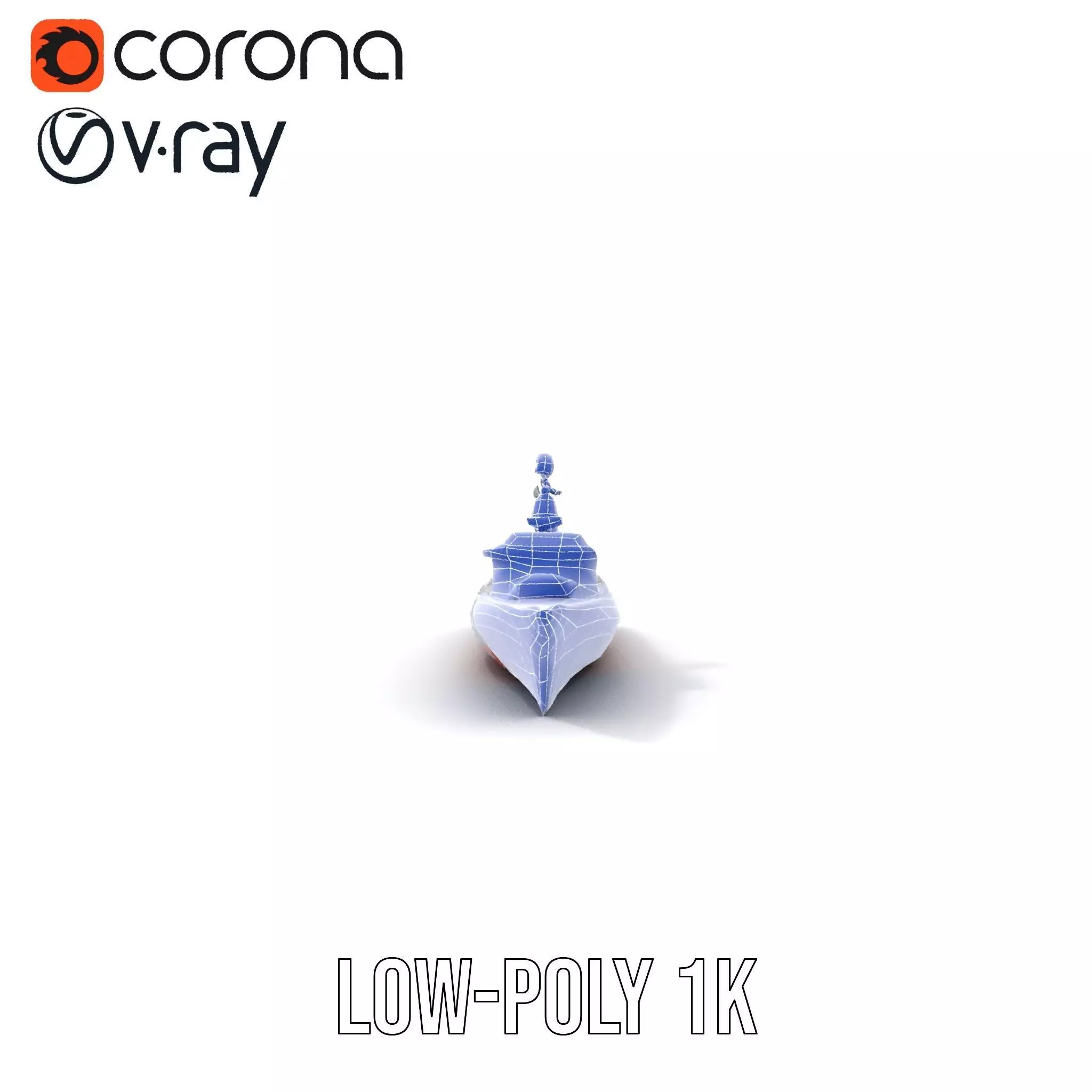 Modern Naval Destroyer model pack Low-poly 3D model_19