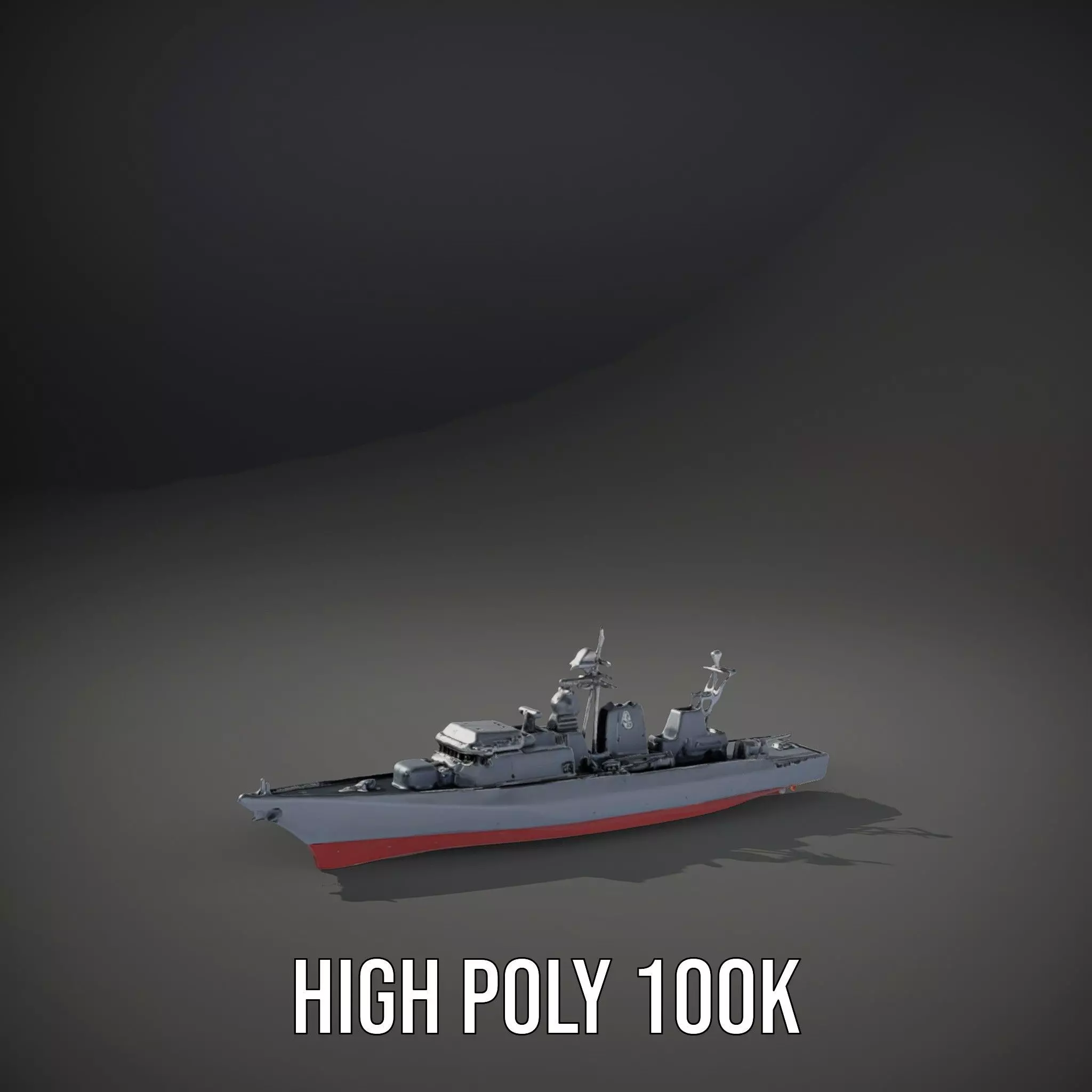 Modern Naval Destroyer model pack Low-poly 3D model_10