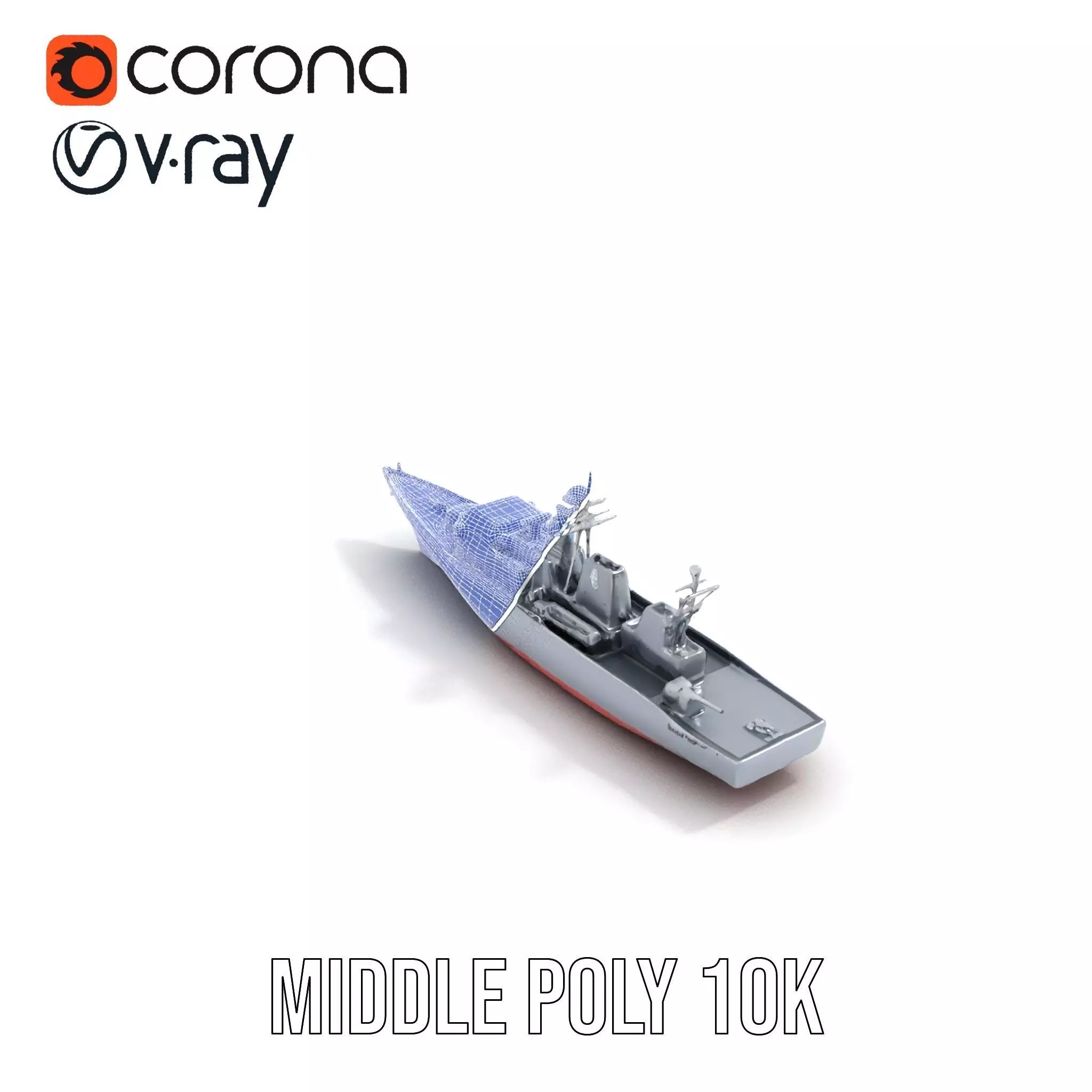 Modern Naval Destroyer model pack Low-poly 3D model_30