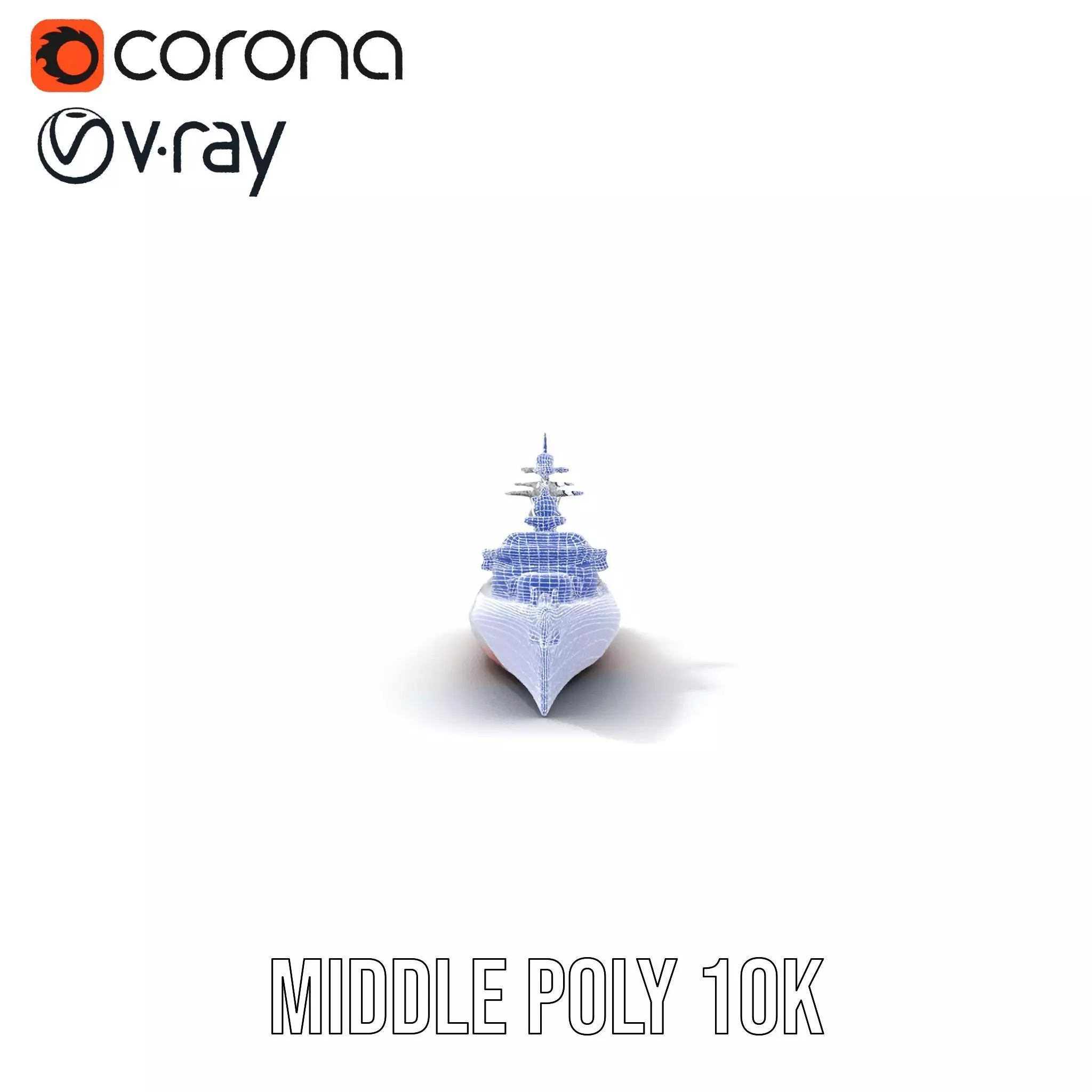 Modern Naval Destroyer model pack Low-poly 3D model_21