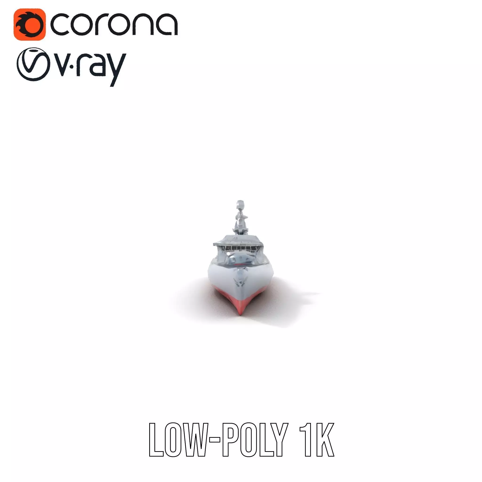 Modern Naval Destroyer model pack Low-poly 3D model_25