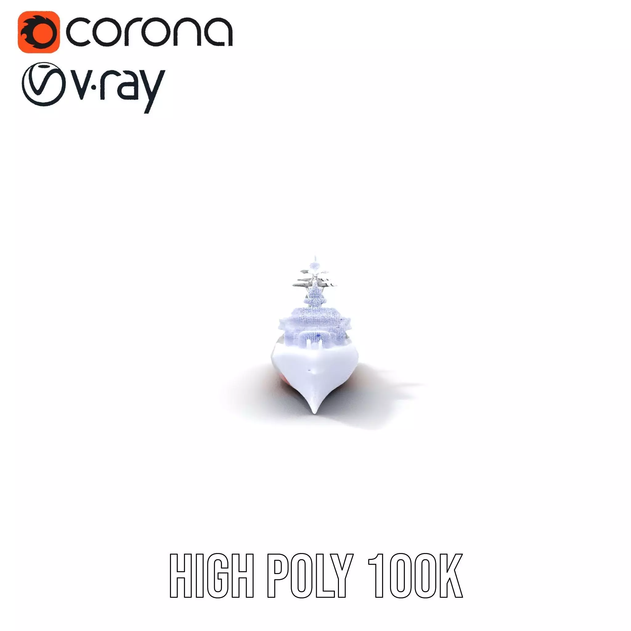 Modern Naval Destroyer model pack Low-poly 3D model_32