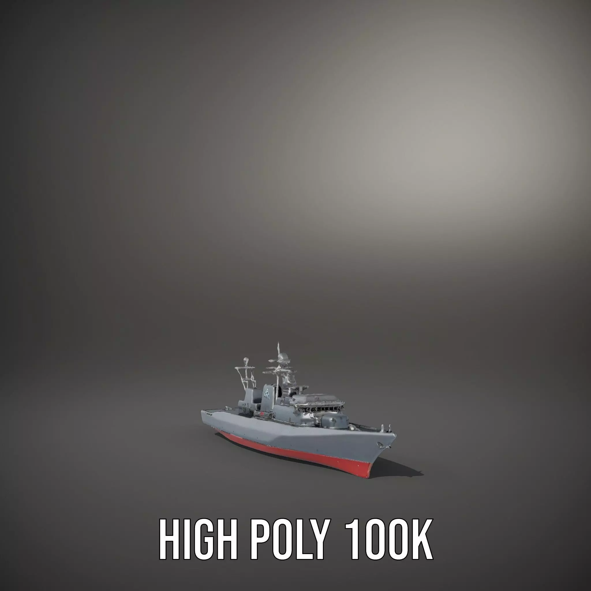 Modern Naval Destroyer model pack Low-poly 3D model_8