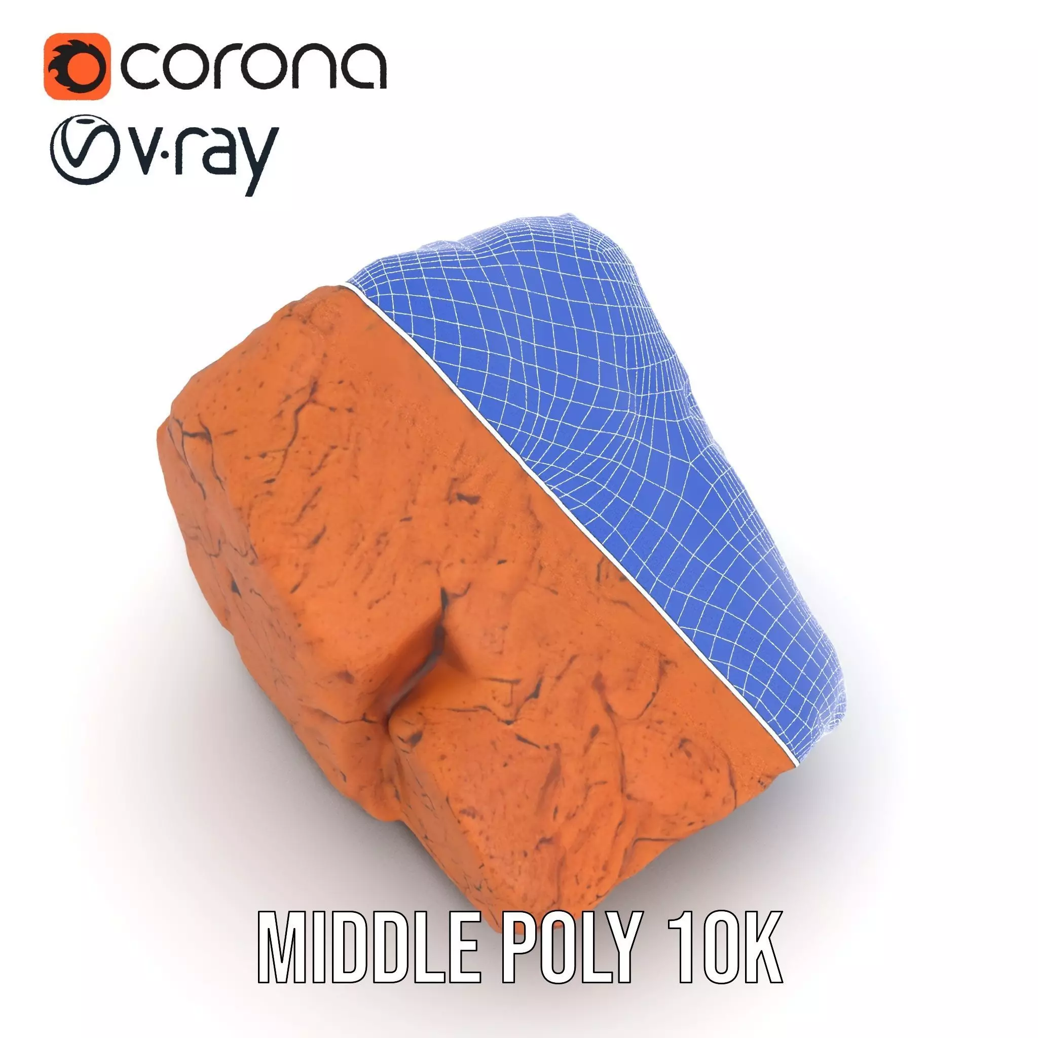 Rustic Clay Rock model pack Texture_26