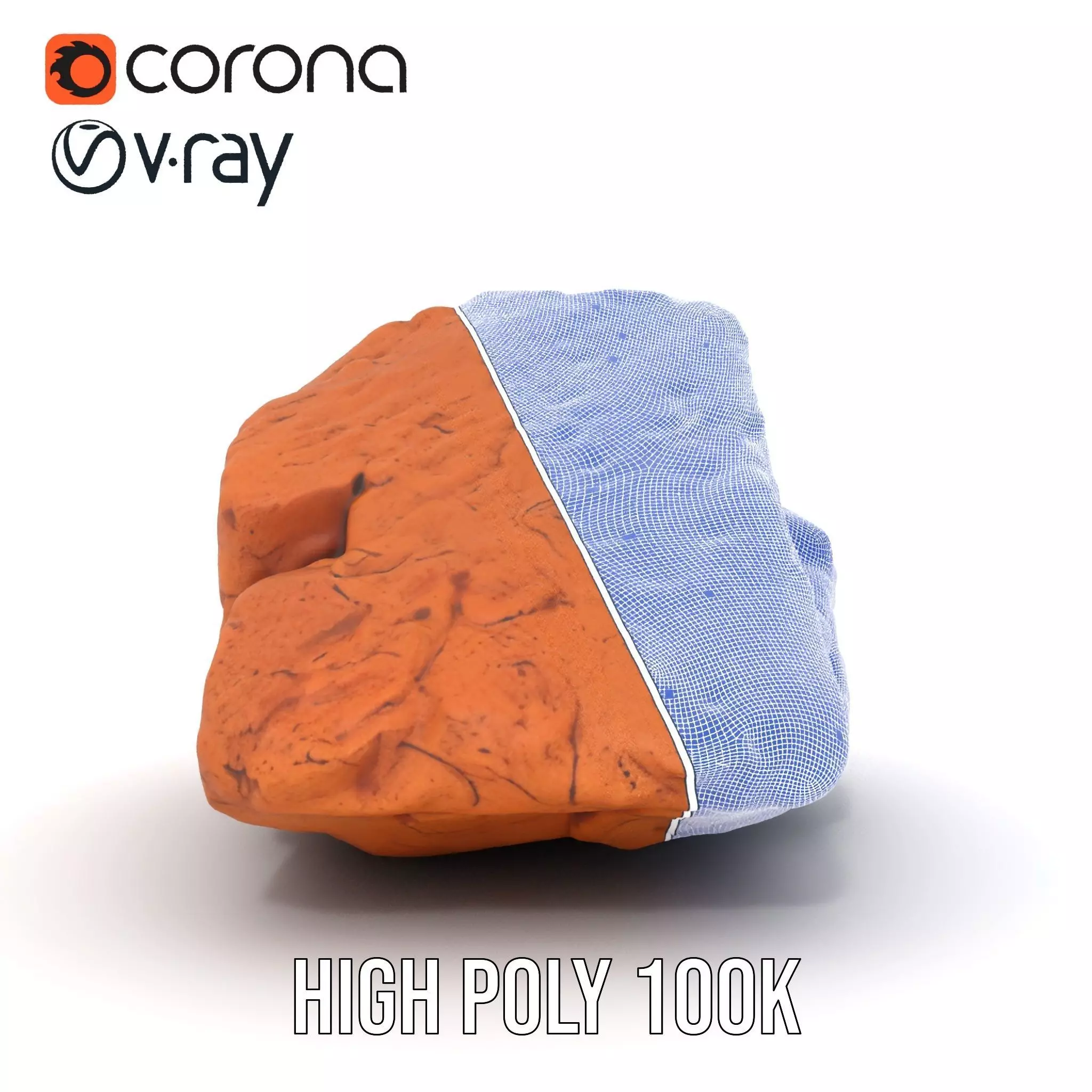 Rustic Clay Rock model pack Texture_34