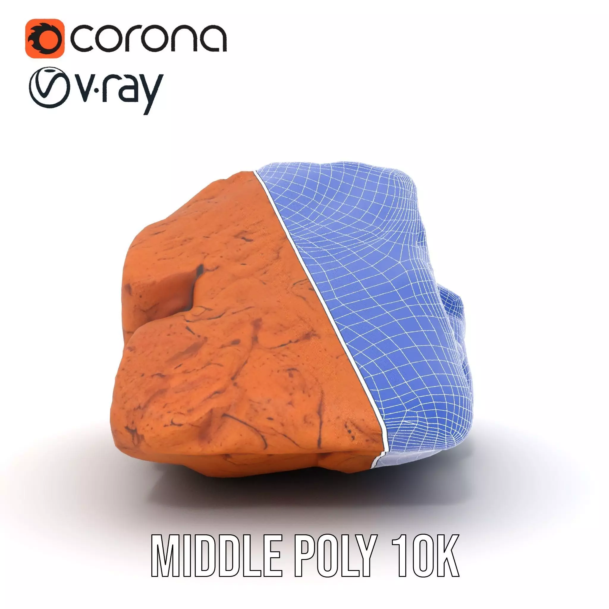 Rustic Clay Rock model pack Texture_21