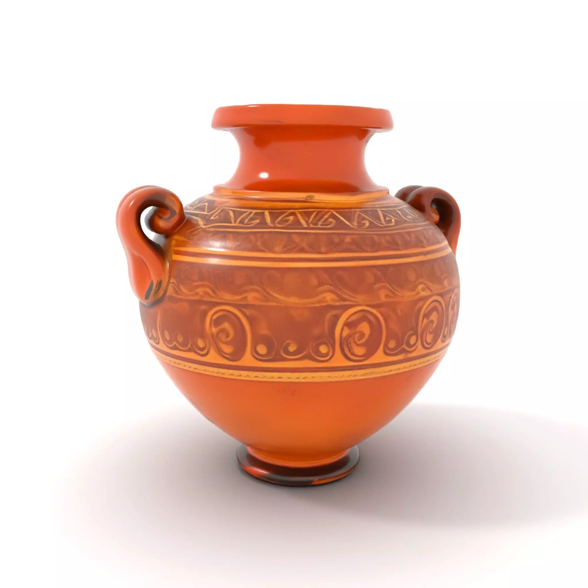 Elegant Terracotta Vase model pack Low-poly 3D model_0