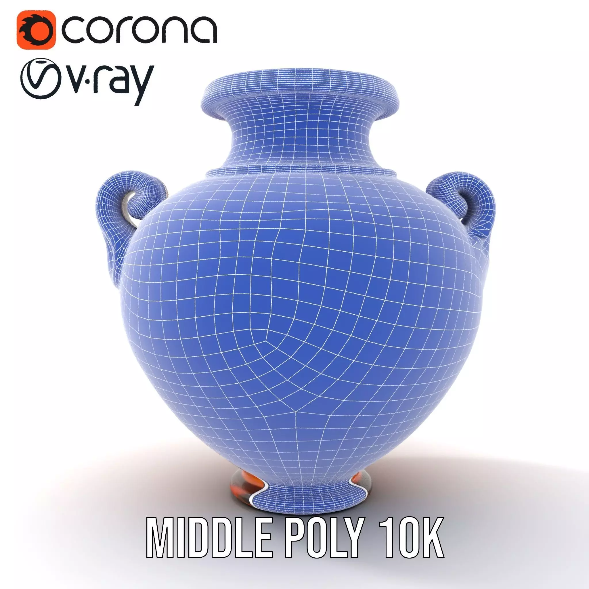 Elegant Terracotta Vase model pack Low-poly 3D model_16