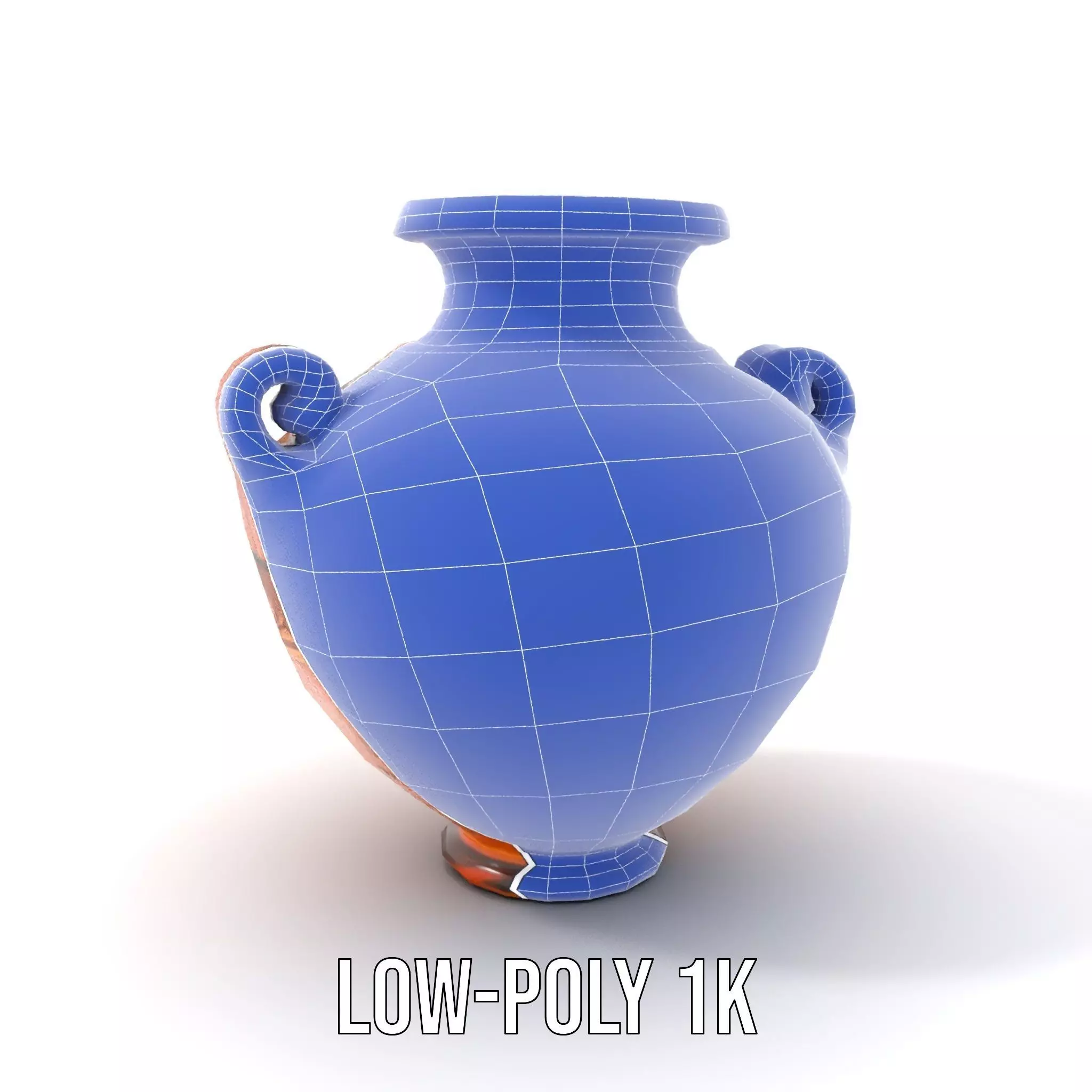 Elegant Terracotta Vase model pack Low-poly 3D model_7
