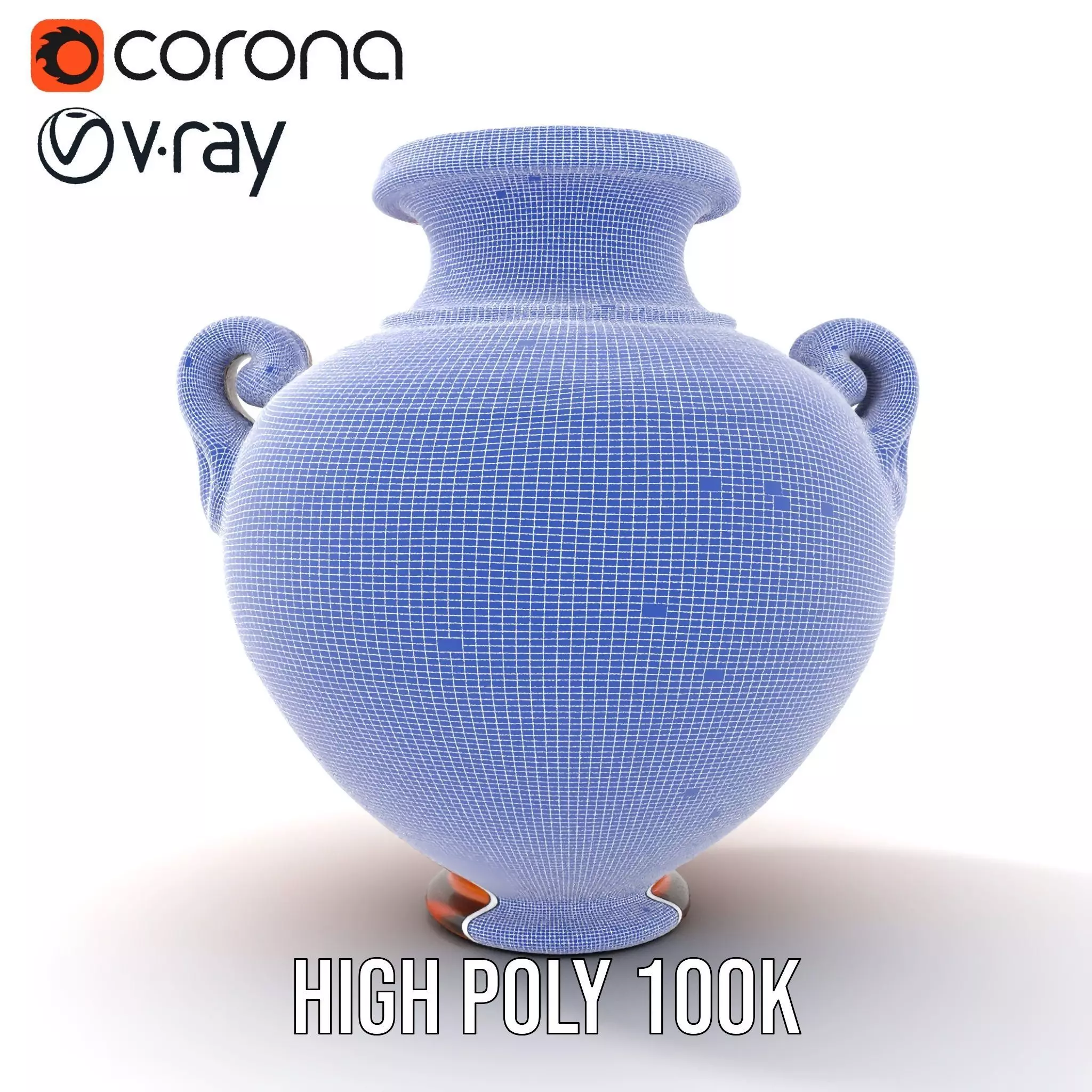 Elegant Terracotta Vase model pack Low-poly 3D model_32