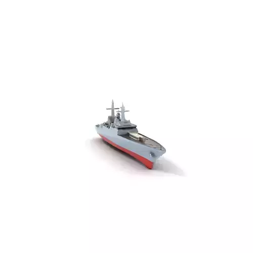 Modern Battleship Navy model pack Low-poly 3D model
