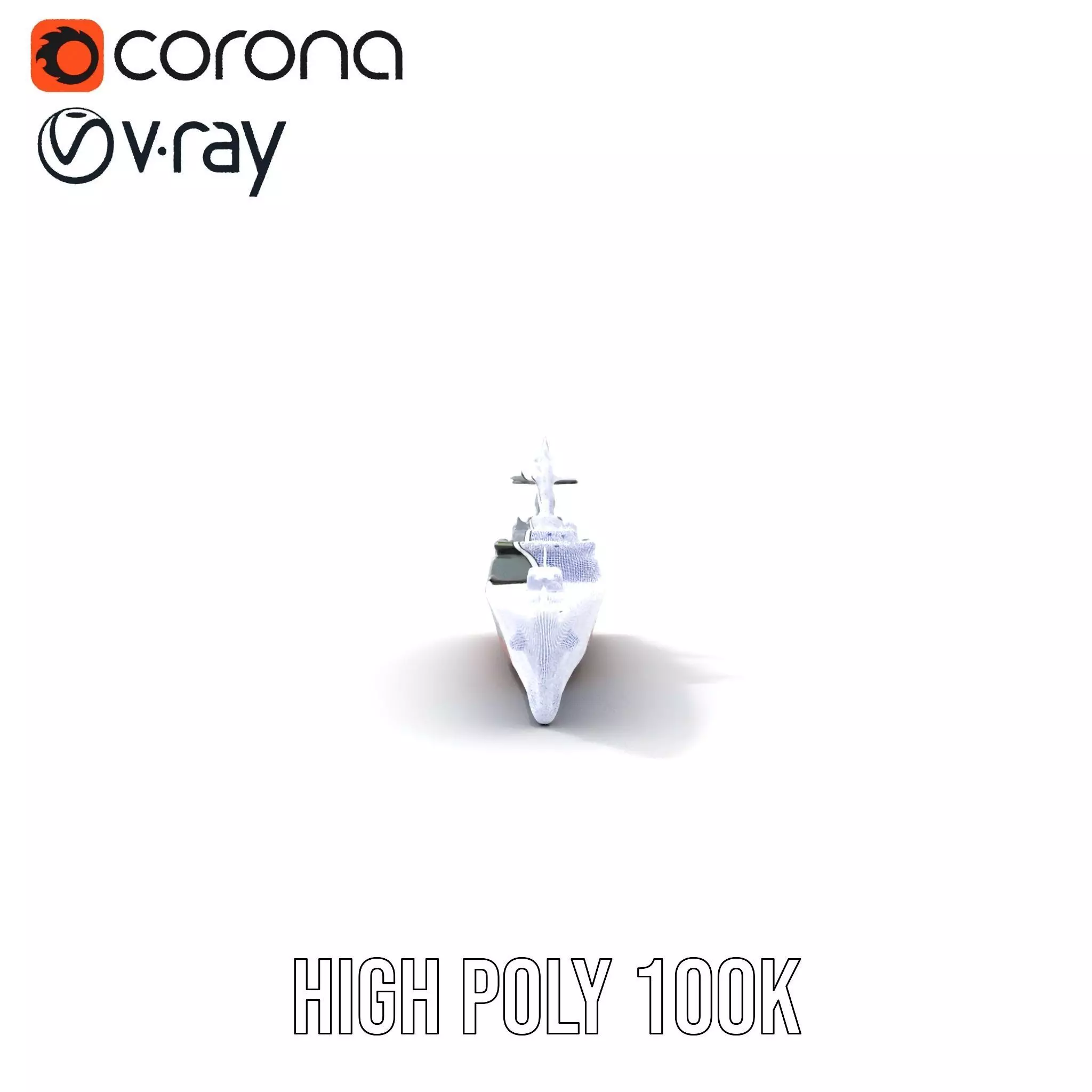 Modern Battleship Navy model pack Low-poly 3D model_34