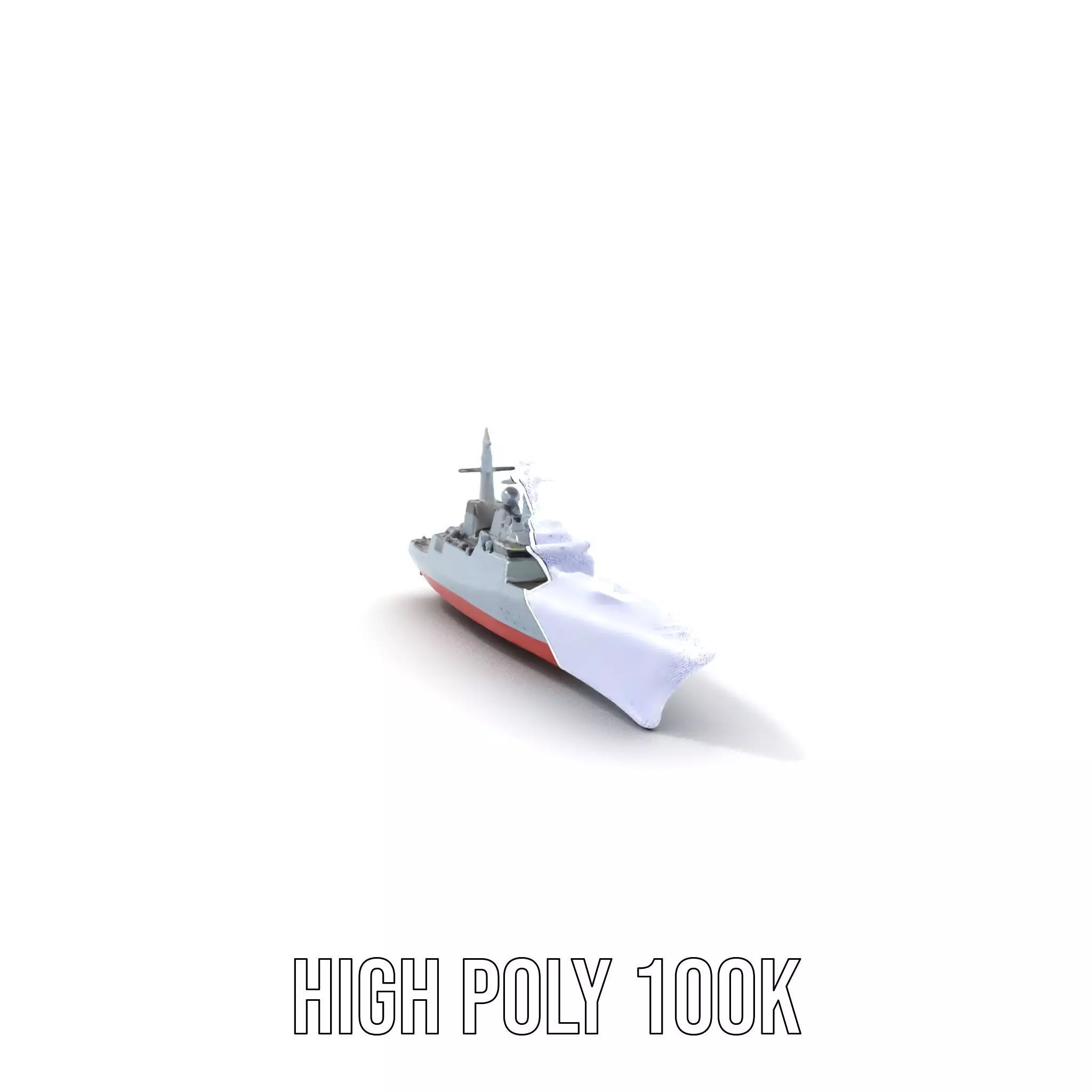 Modern Battleship Navy model pack Low-poly 3D model_4