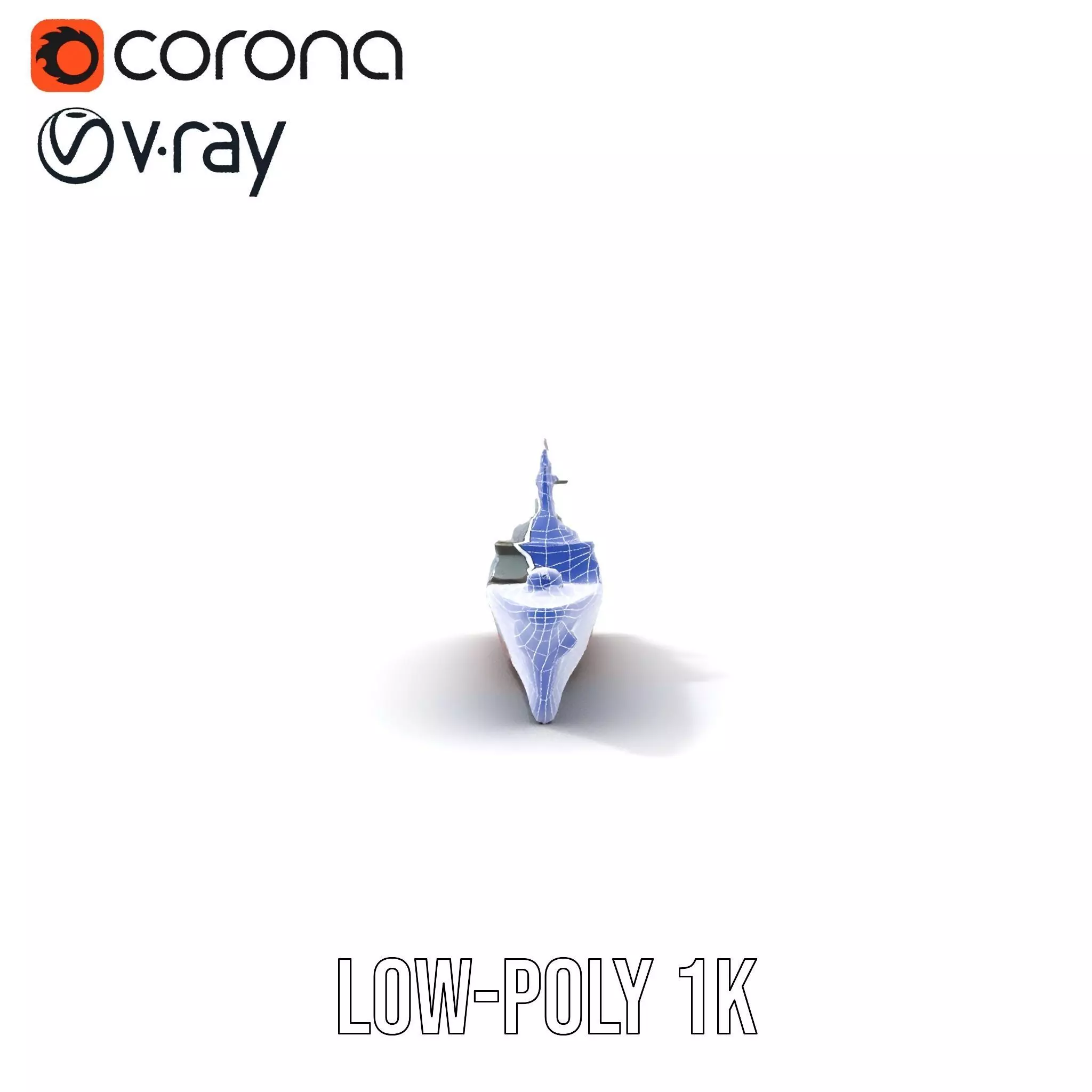 Modern Battleship Navy model pack Low-poly 3D model_31