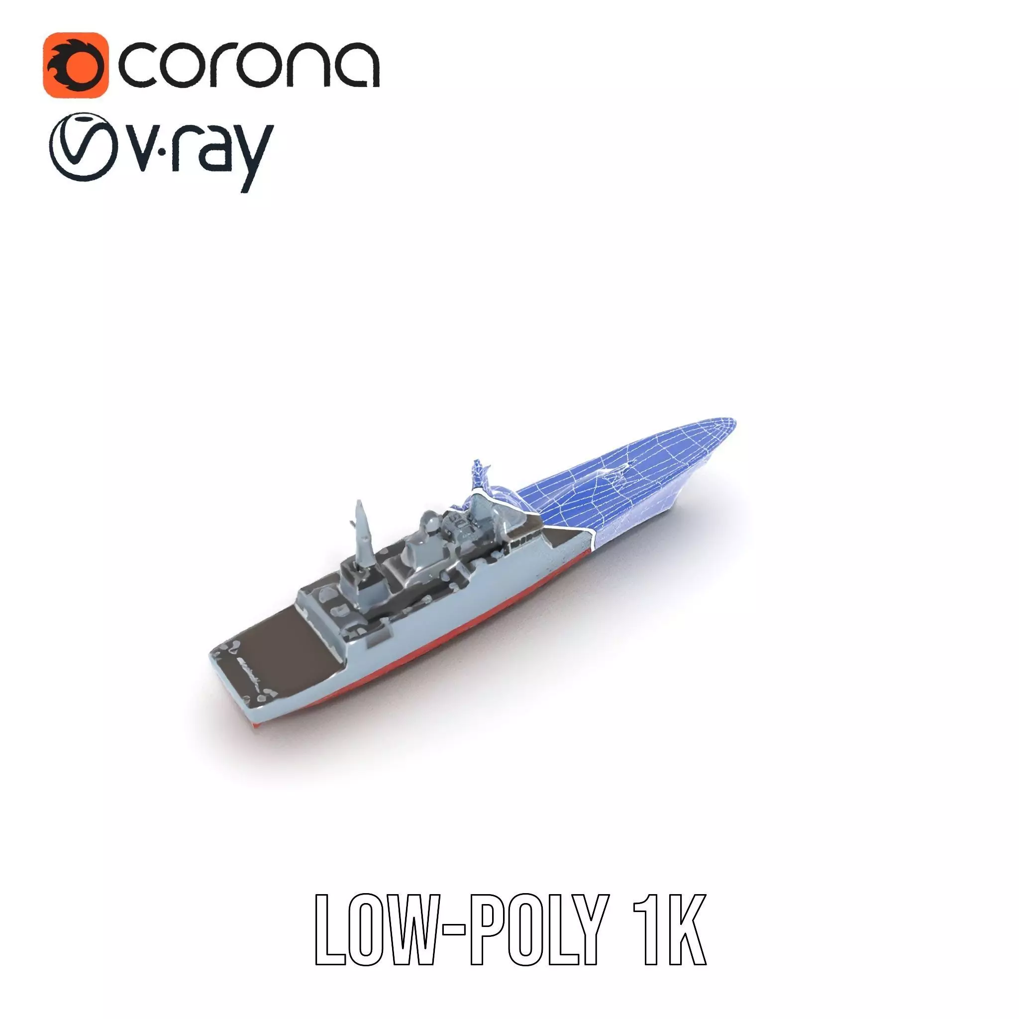 Modern Battleship Navy model pack Low-poly 3D model_20