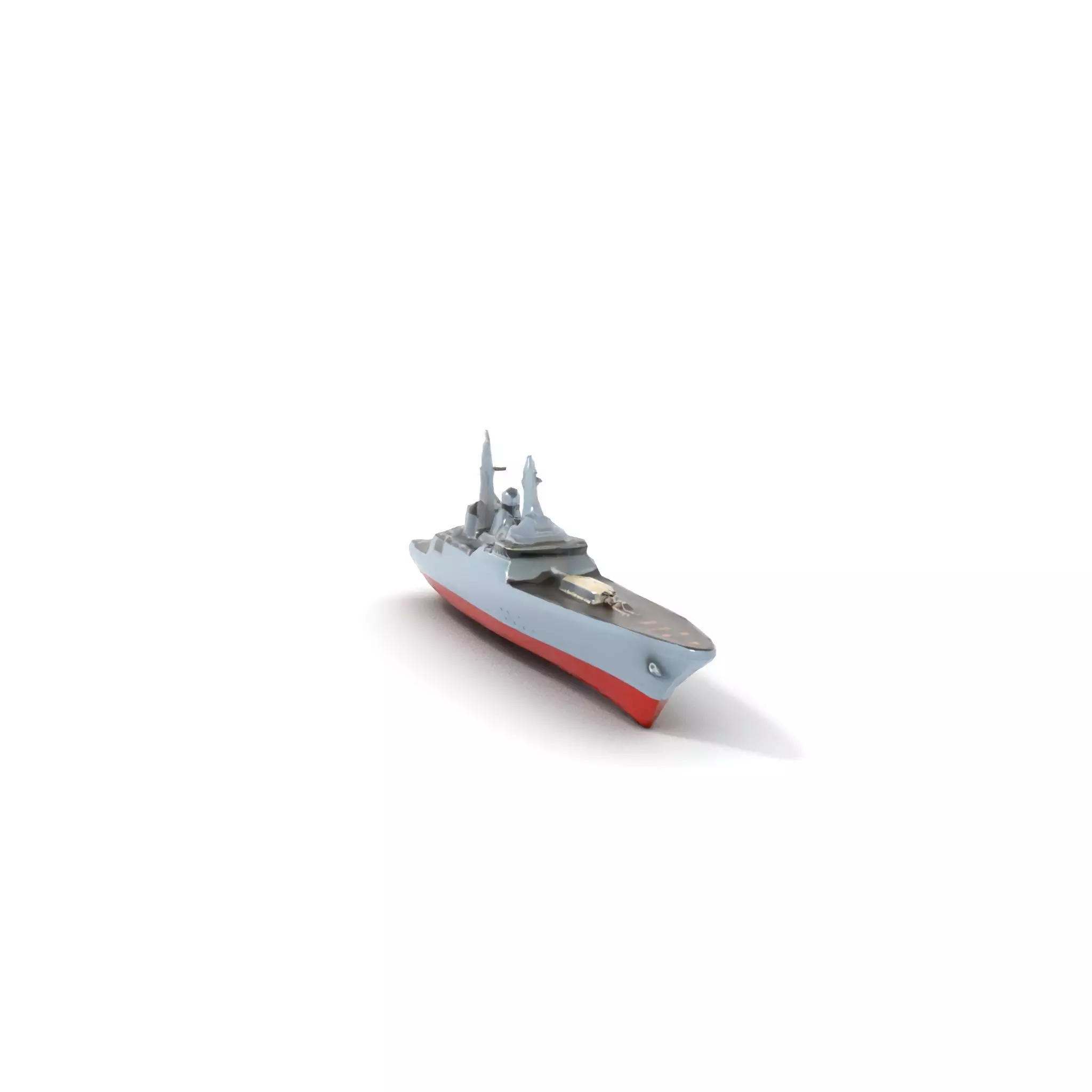 Modern Battleship Navy model pack Low-poly 3D model_9
