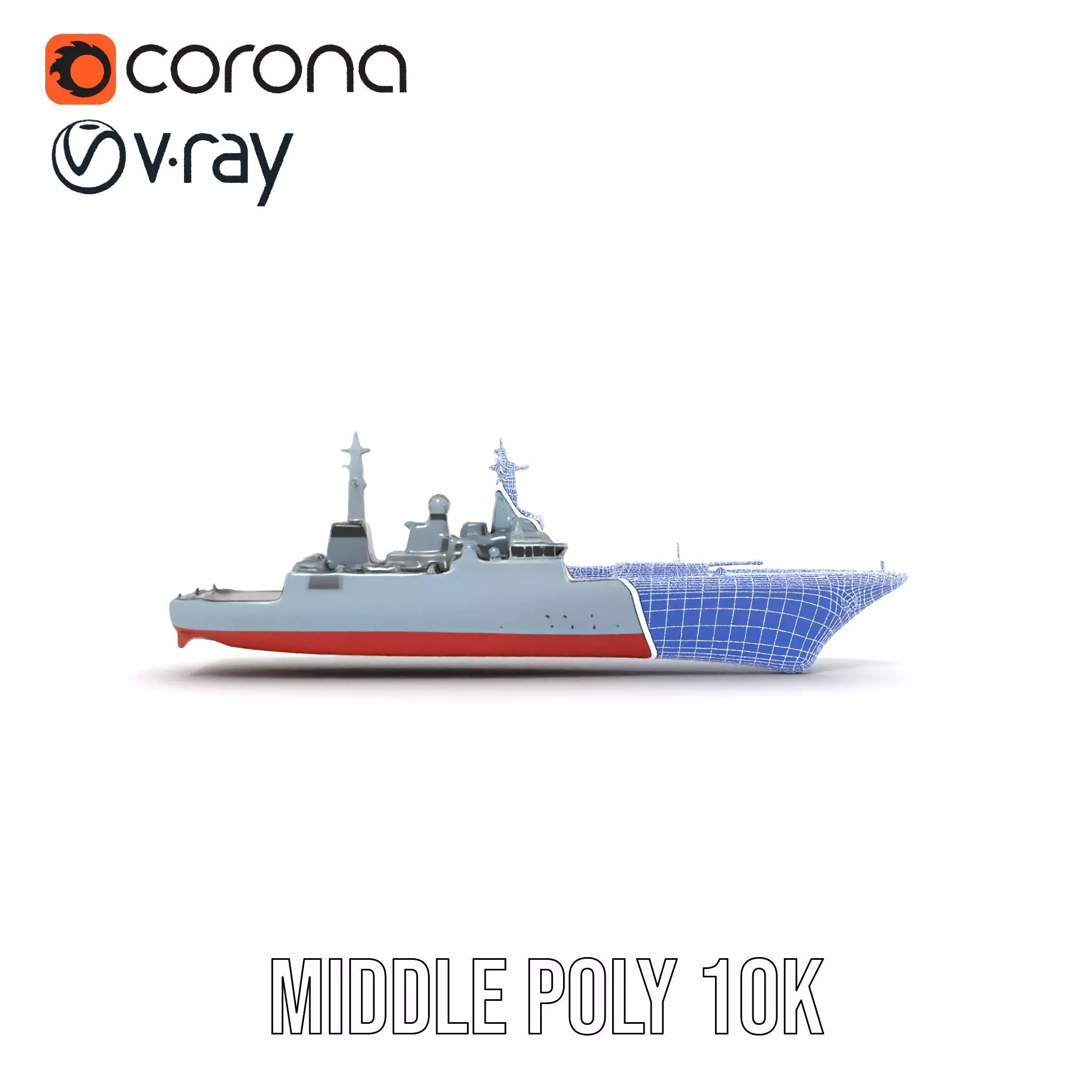 Modern Battleship Navy model pack Low-poly 3D model_27