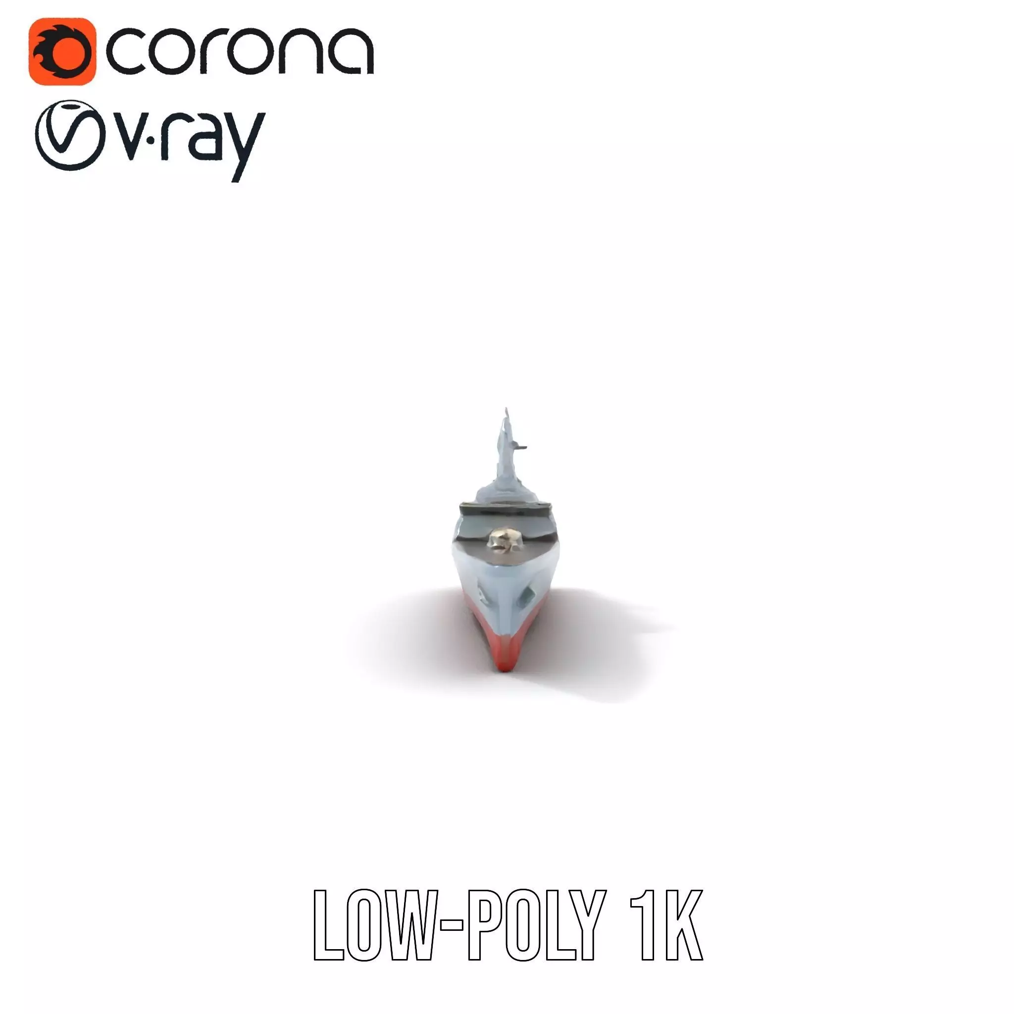 Modern Battleship Navy model pack Low-poly 3D model_17