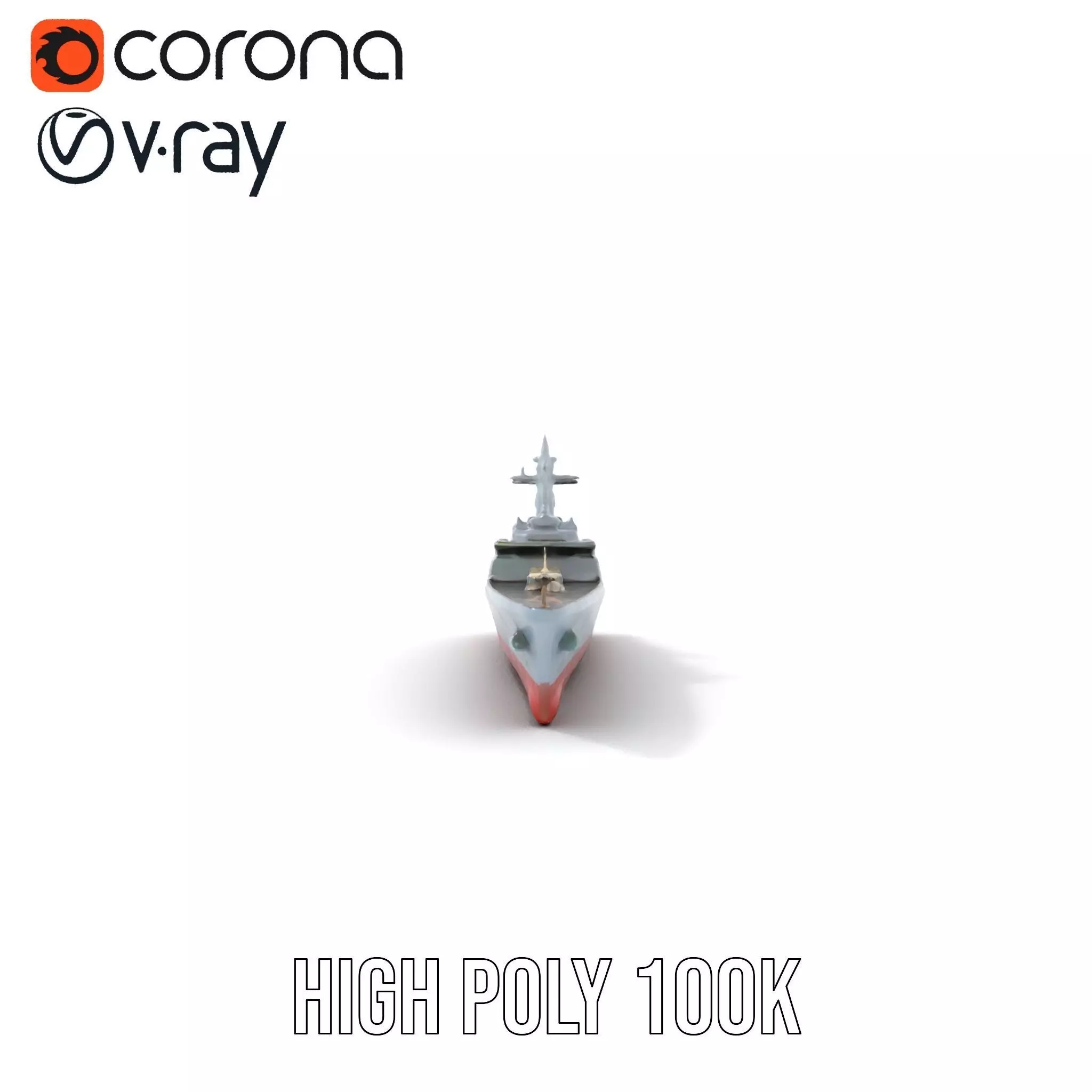 Modern Battleship Navy model pack Low-poly 3D model_26