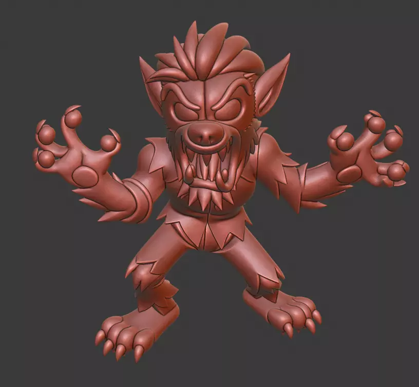 Wolfman Toon 3D print model_5