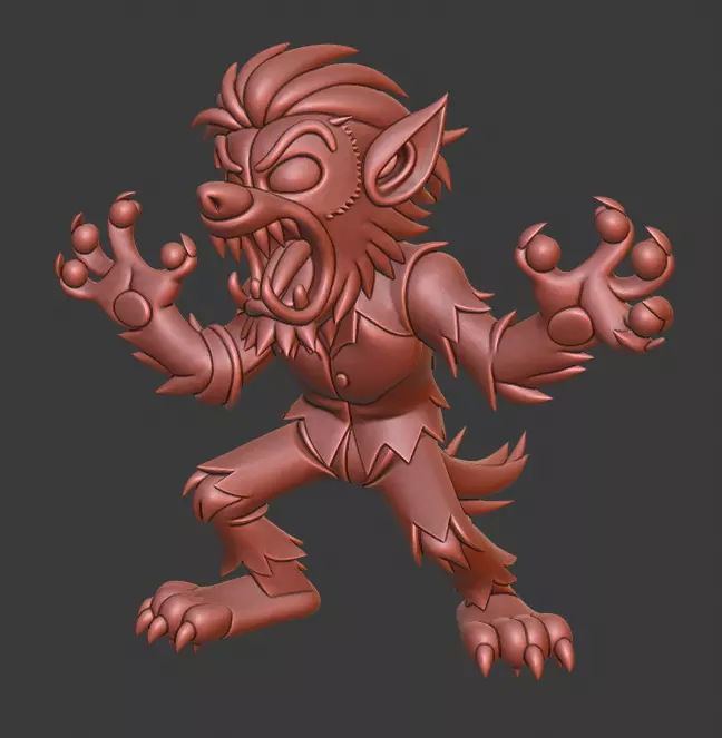 Wolfman Toon 3D print model_1