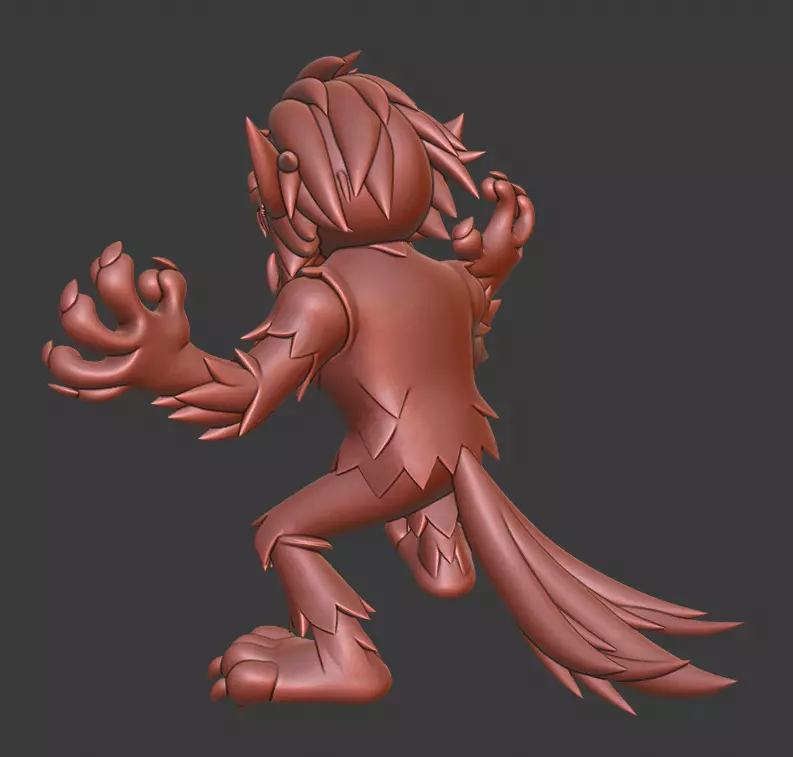 Wolfman Toon 3D print model_7