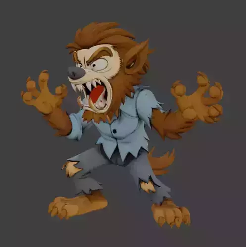Wolfman Toon 3D print model Wolfman Toon 3D print model