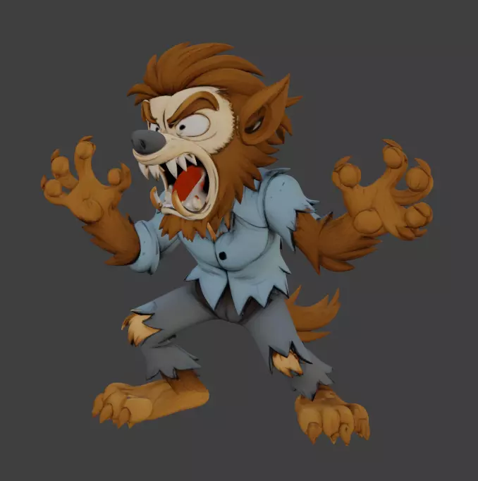 Wolfman Toon 3D print model_0