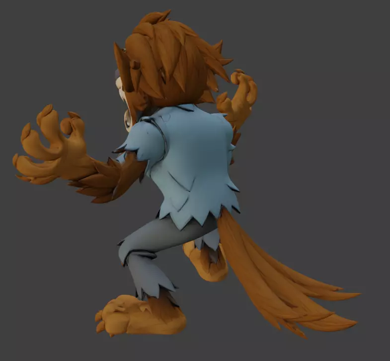 Wolfman Toon 3D print model_6