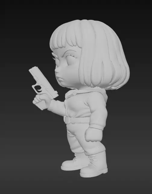 Tokyo La Casa de Papel Chibi Style 3D Model 3D print model_5