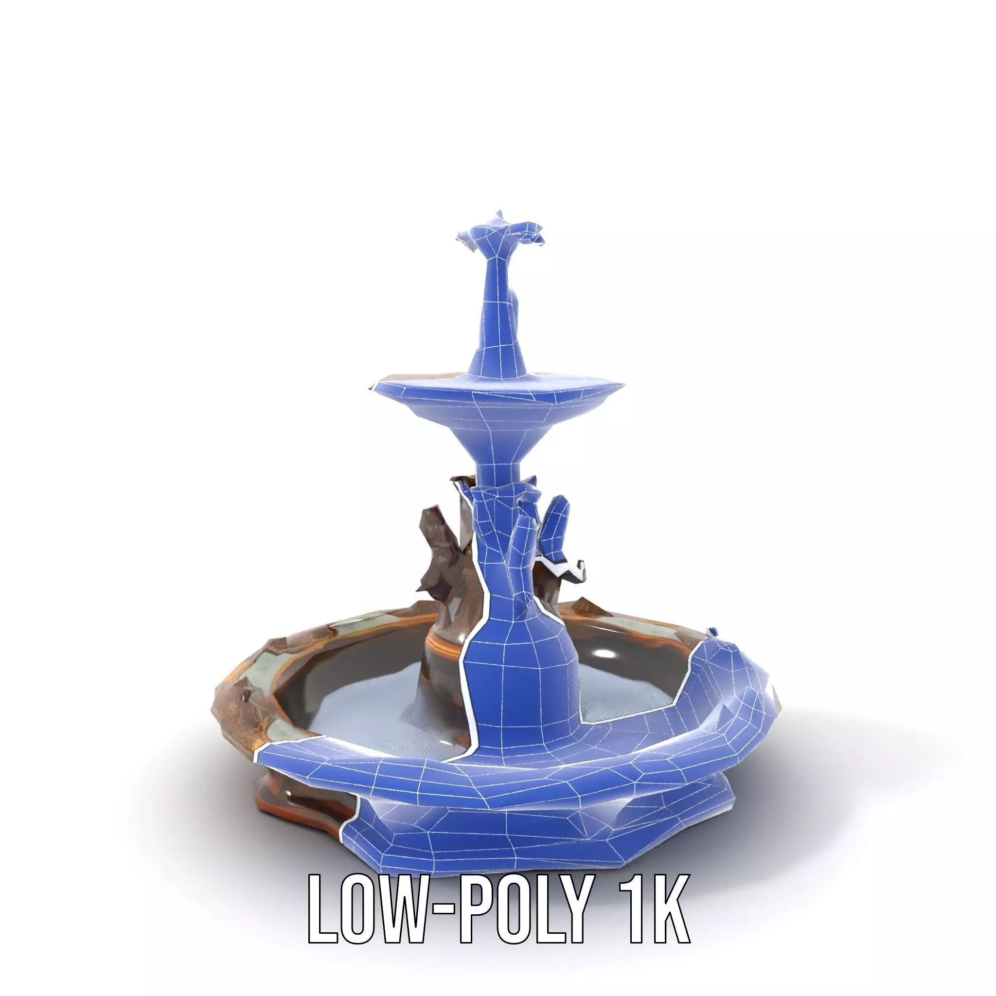 Bronze Ornate Fountain model pack Low-poly 3D model_28