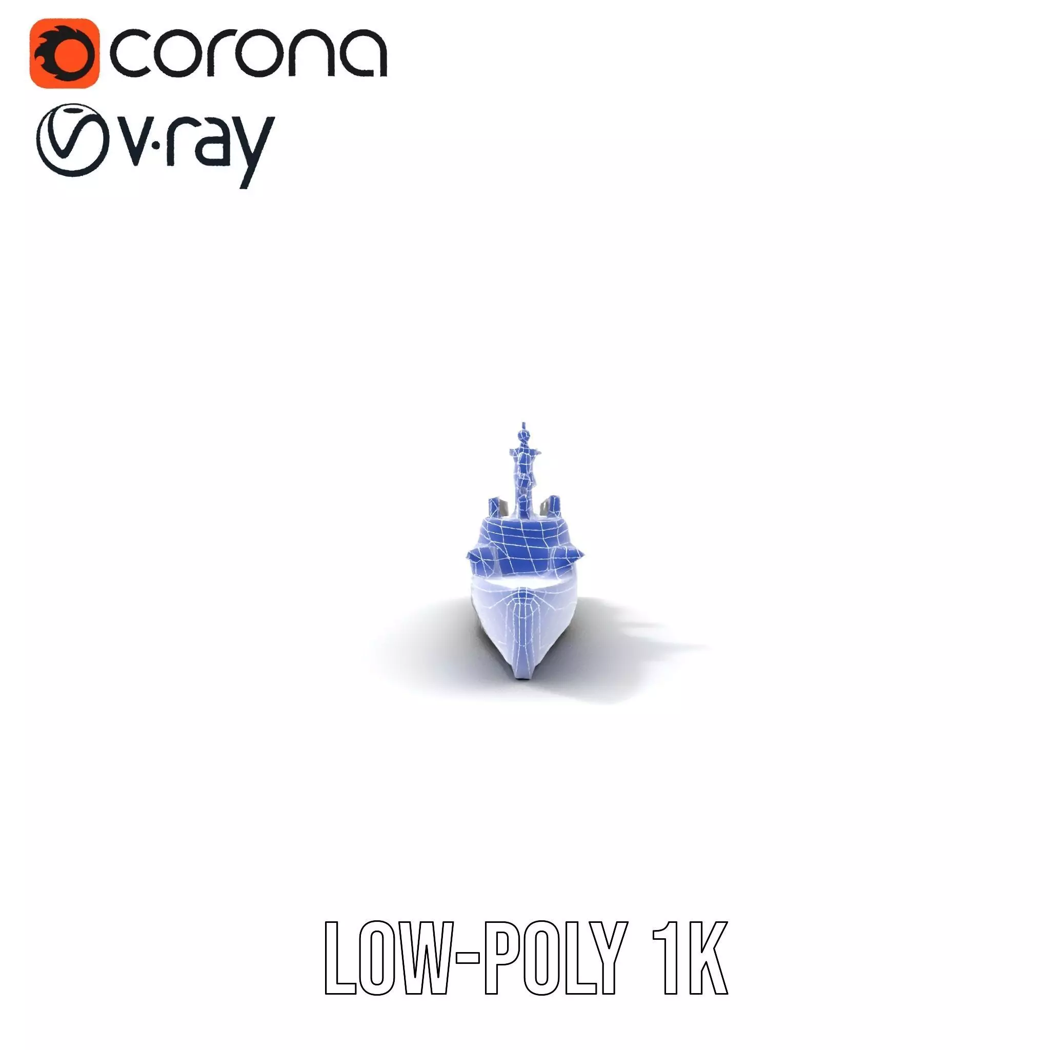 Stealth Gray Battleship model pack Low-poly 3D model_22