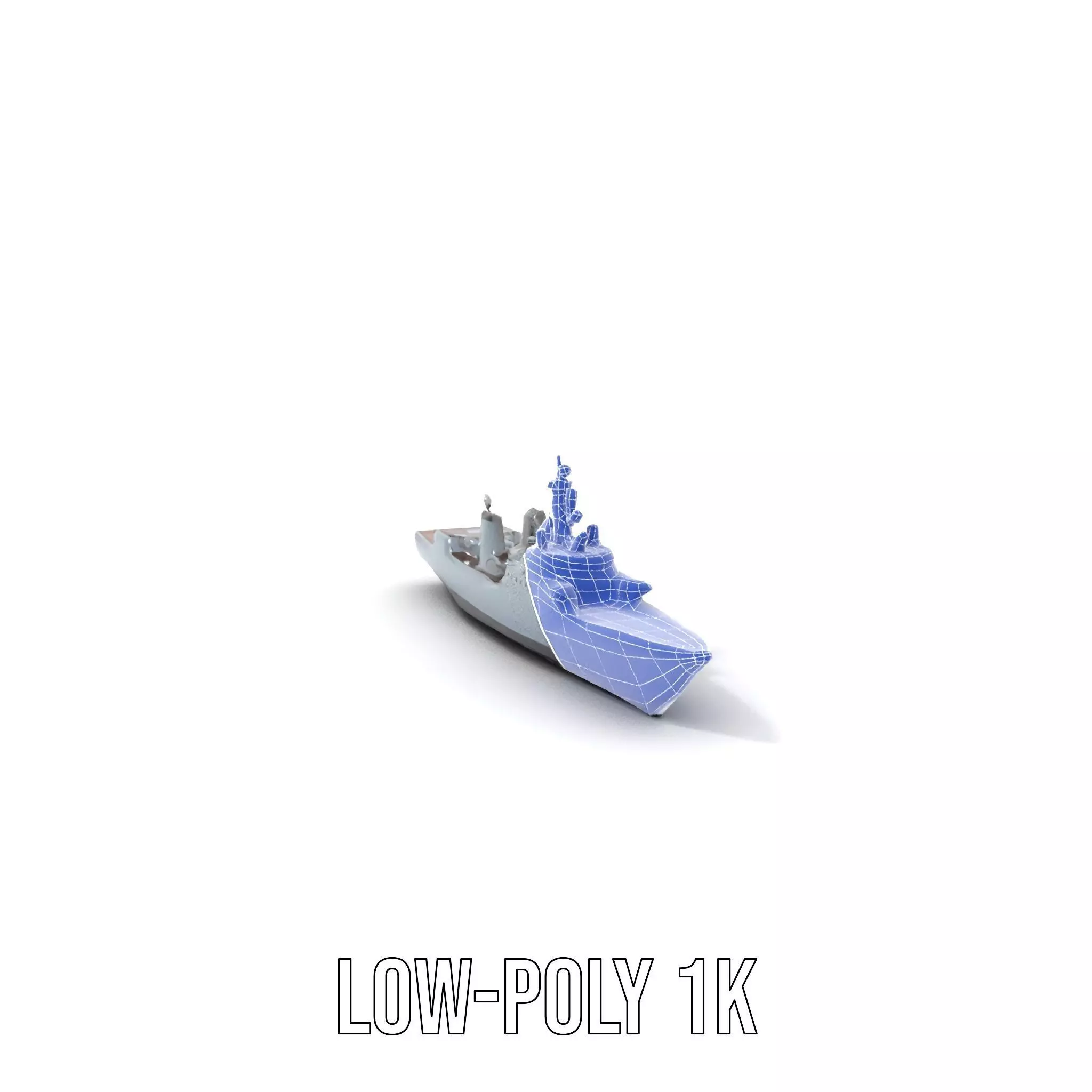 Stealth Gray Battleship model pack Low-poly 3D model_14