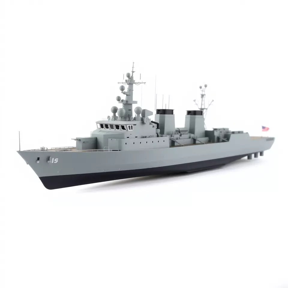 Stealth Gray Battleship model pack Low-poly 3D model_2
