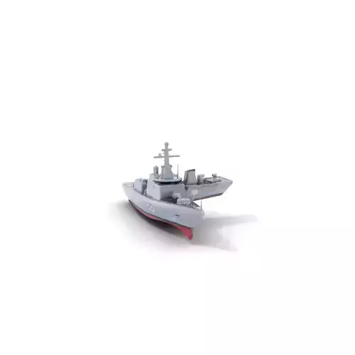 Modern Naval Destroyer model pack Low-poly 3D model