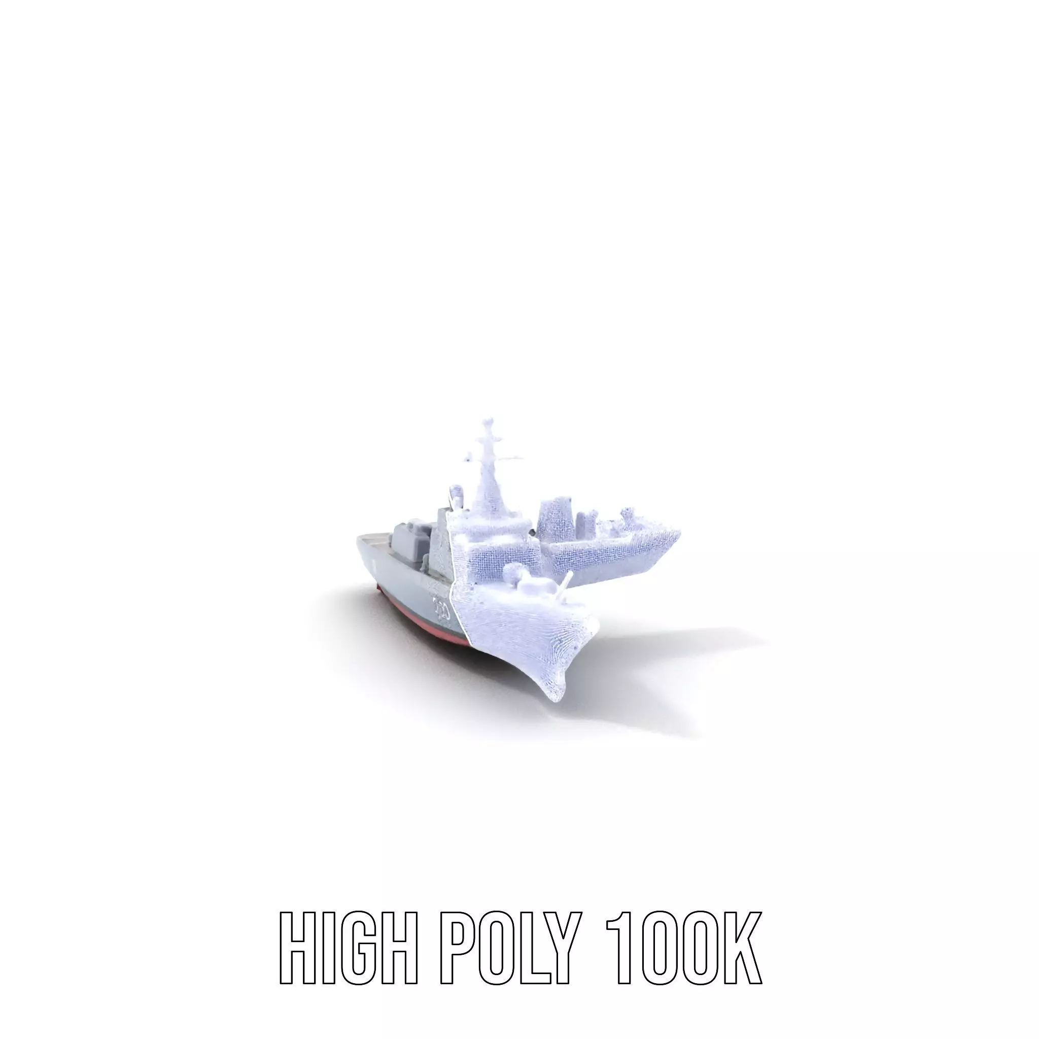 Modern Naval Destroyer model pack Low-poly 3D model_4