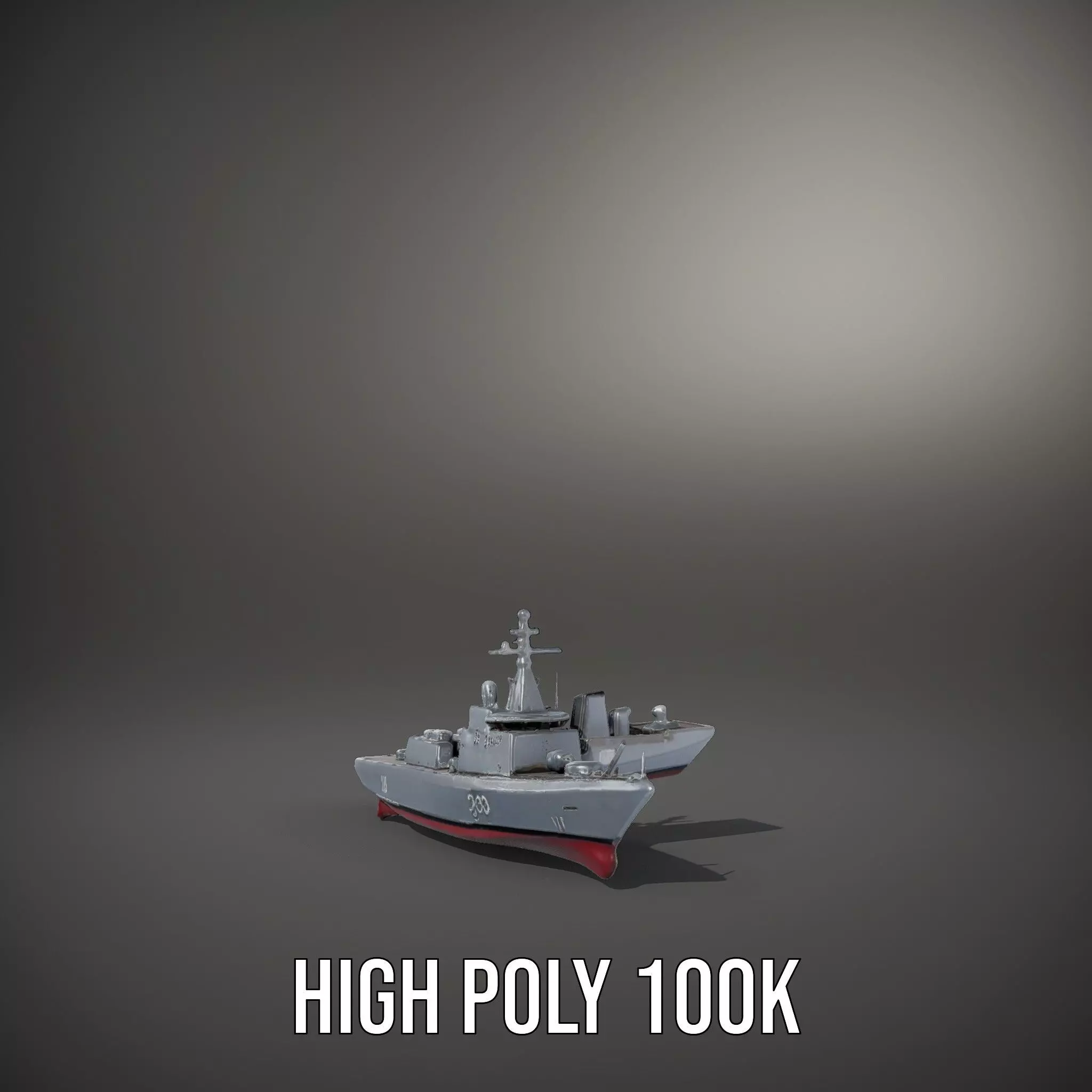 Modern Naval Destroyer model pack Low-poly 3D model_8