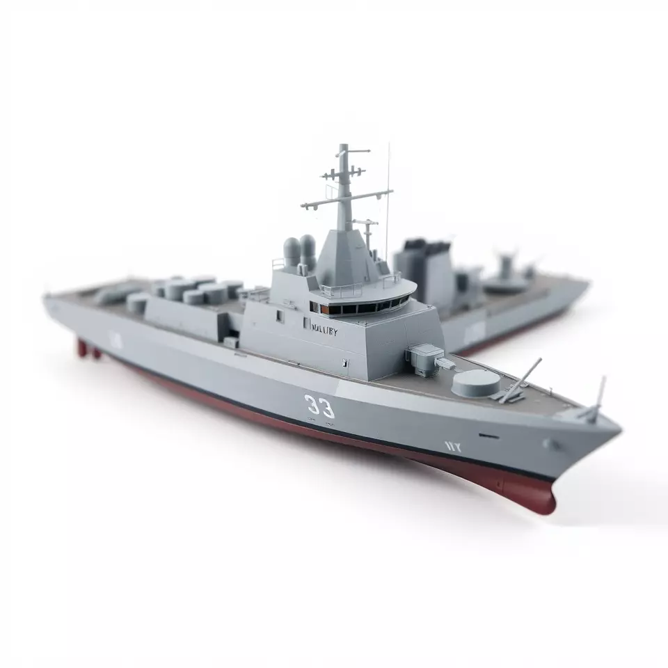 Modern Naval Destroyer model pack Low-poly 3D model_2