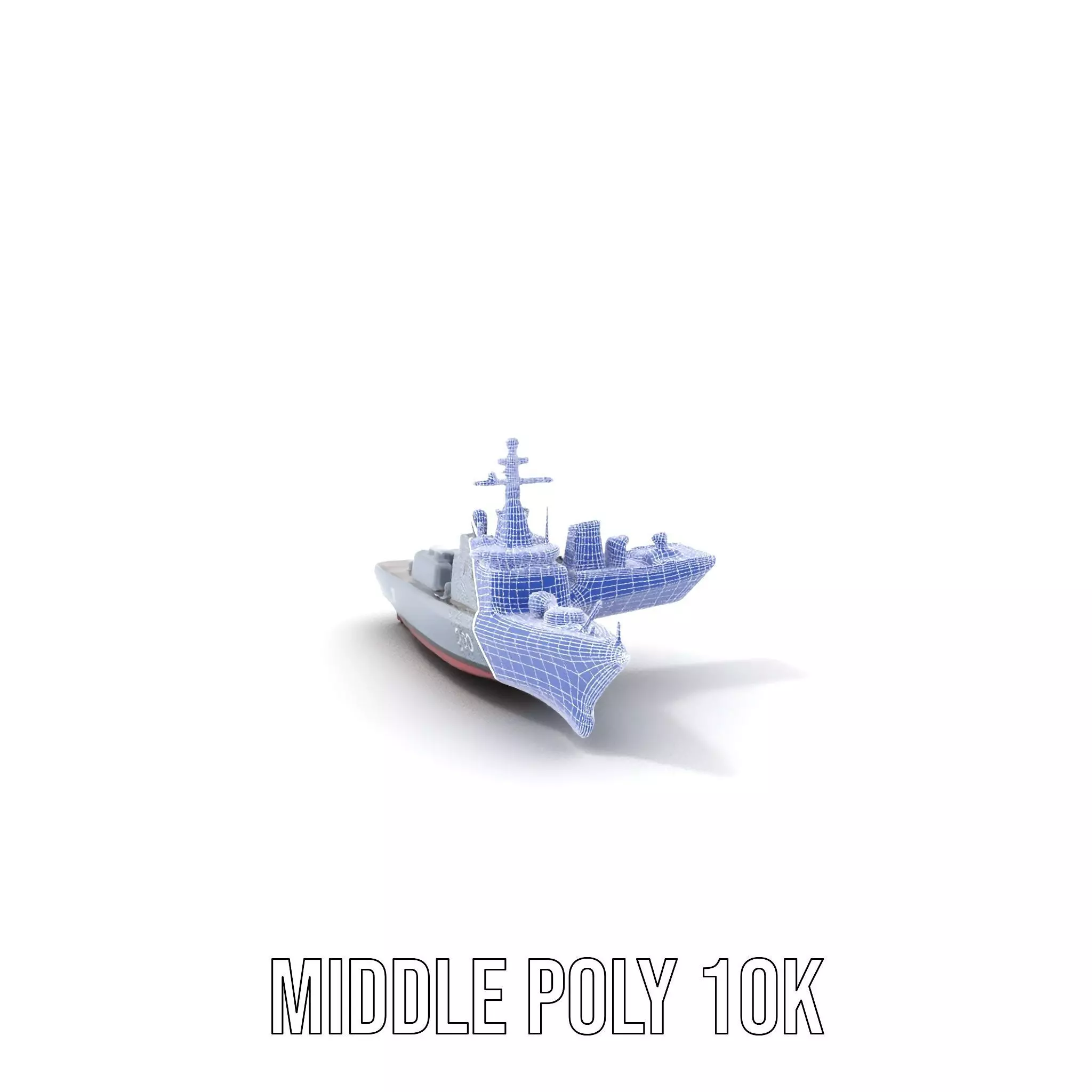 Modern Naval Destroyer model pack Low-poly 3D model_11