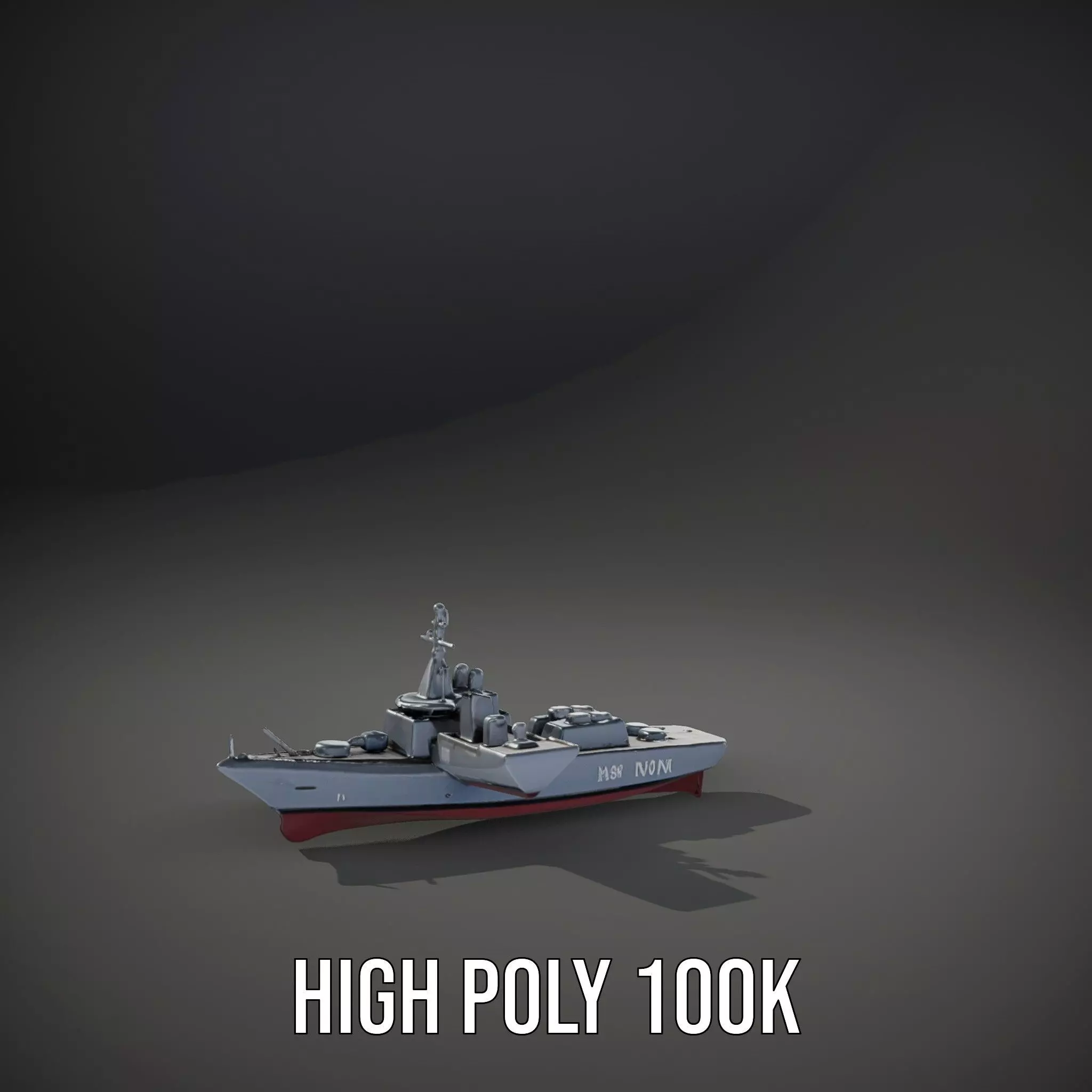 Modern Naval Destroyer model pack Low-poly 3D model_10