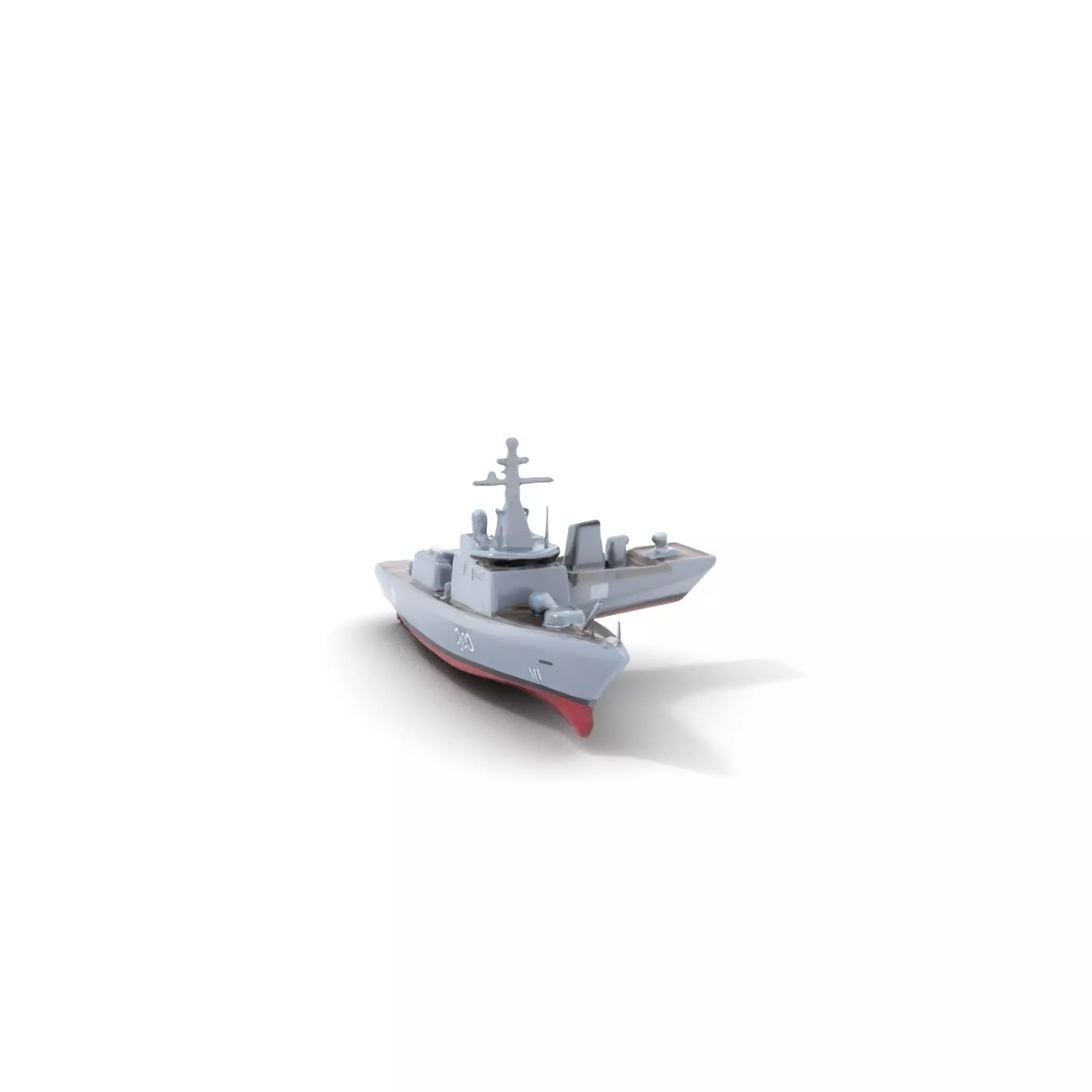 Modern Naval Destroyer model pack Low-poly 3D model_5
