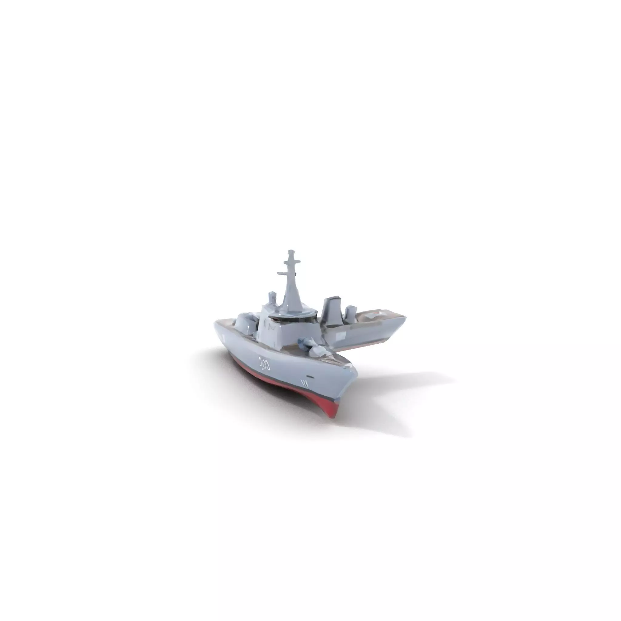 Modern Naval Destroyer model pack Low-poly 3D model_12