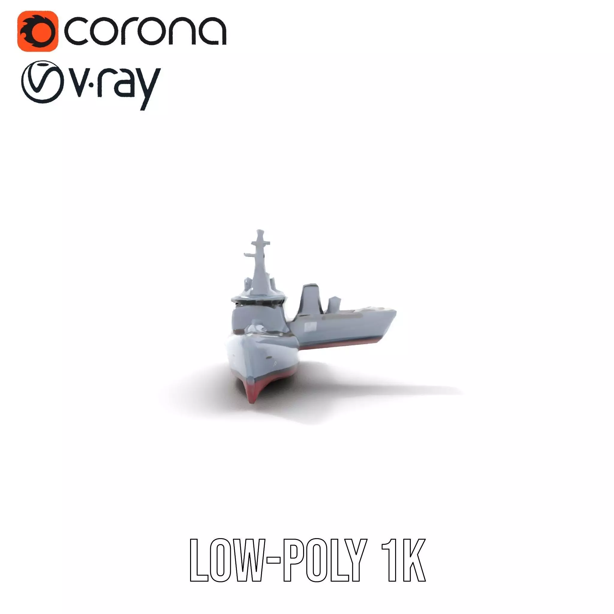 Modern Naval Destroyer model pack Low-poly 3D model_30
