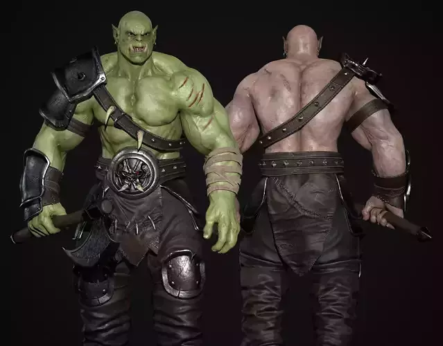 Game Ready Realistic Orc Character Low-poly 3D model