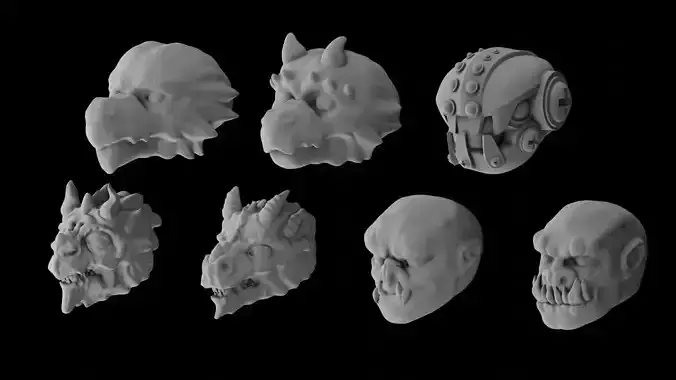 Assorted Fantasy Miniature Head Pack 1