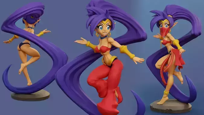 Shantae Genie Hero Multi Version STL SFW NSFW