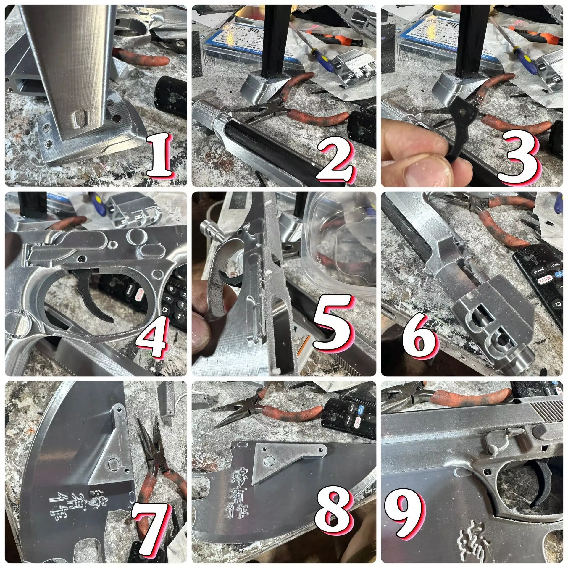 Blade 2 Beretta Prop - Ron Perlman - Reinhardt 3D print model_10