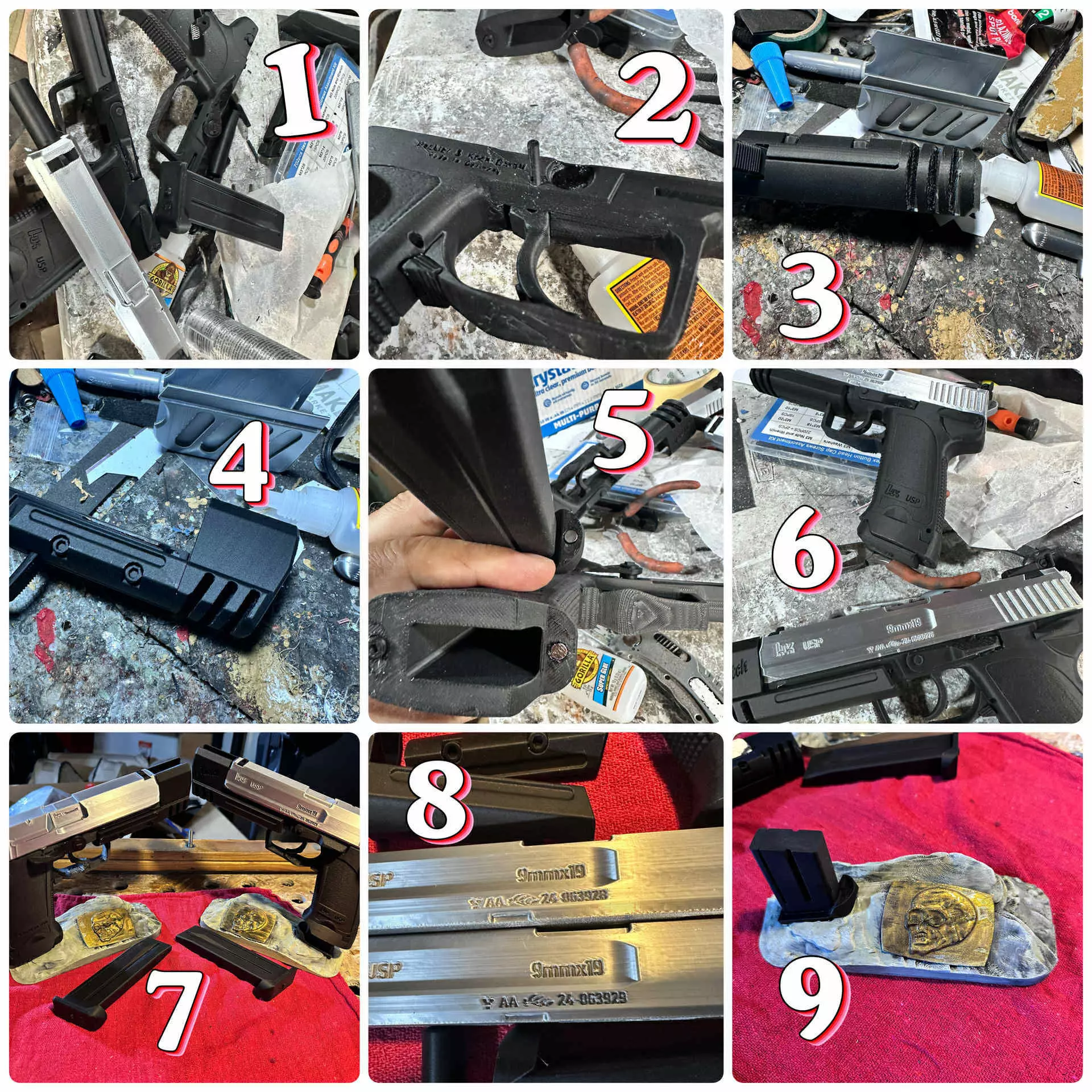 Tomb Raider Lara Croft Match USP Prop Set 3D print model_6