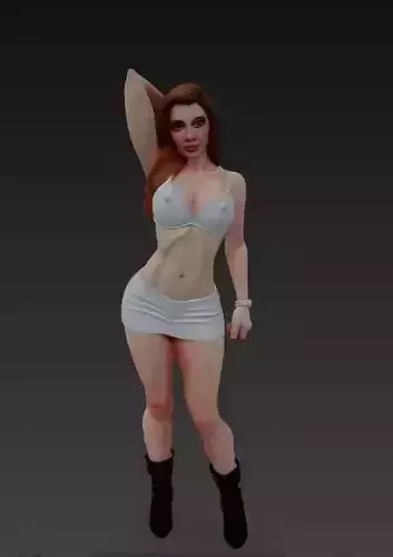 Sexy Girl in Mini Skirt